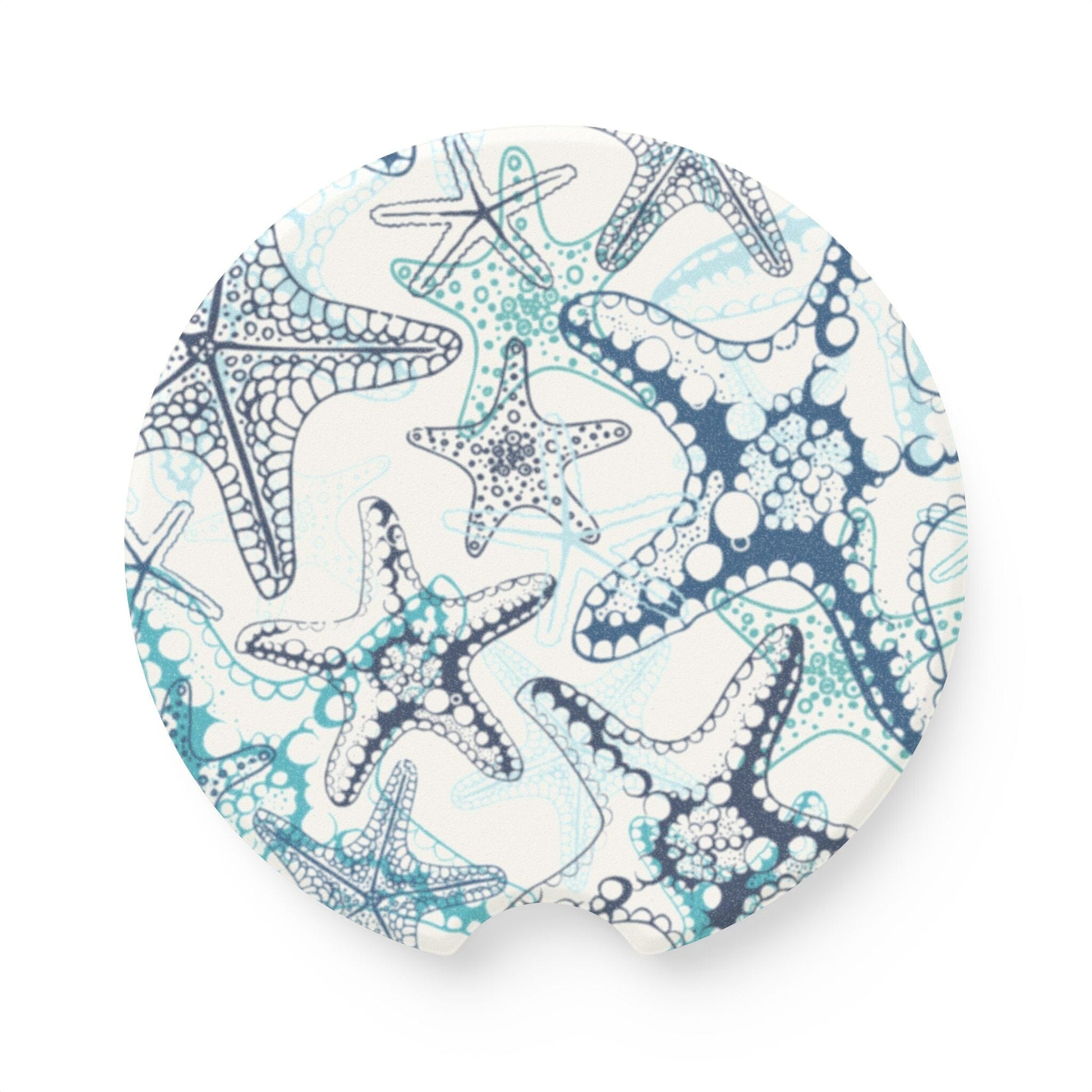 Starfish Car Coasters, Summer Car Decor • Cute Car Accessories, Ocean Inspired Style Home Decor Printify 2.6'' × 2.6" 1pc 