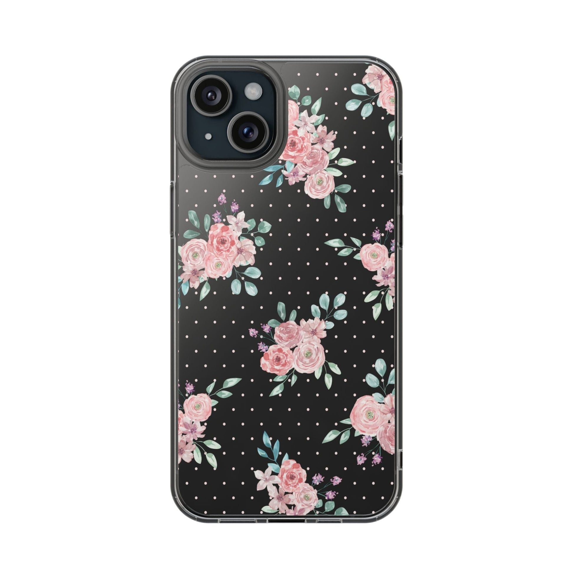 Grandma Core Aesthetic Clear Floral Phone Case • Designed to fit most iPhone and Samsung Phones Phone Case Printify iPhone 15 Plus Without gift packaging 