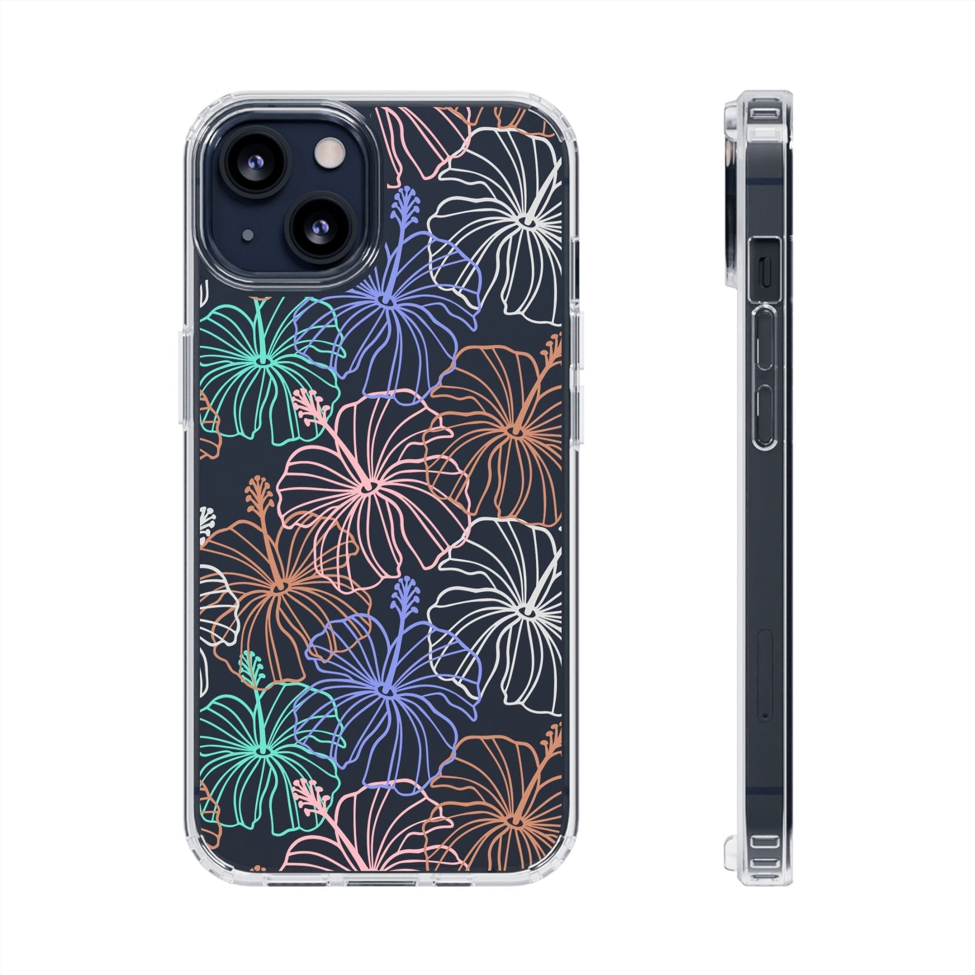 Hibiscus iPhone Case, Coconut Girl Clear Phone Case Compatible with most iPhone and Samsung Galaxy Models Phone Case Printify 