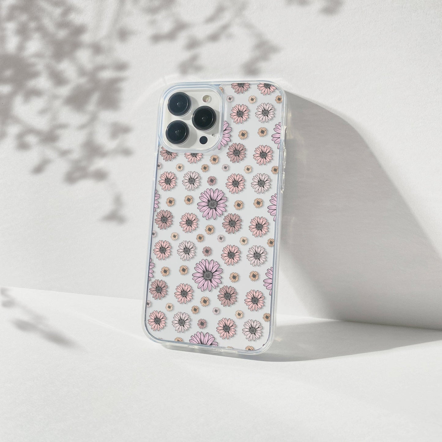 Autumn Clear Phone Cases, Pastel Flower iPhone 15 Case, Vintage 70s Retro Hippie Vibe, Abstract Floral iPhone 14 Case, 13 12, Samsung Galaxy Phone Case Printify iPhone 14 Without gift packaging 