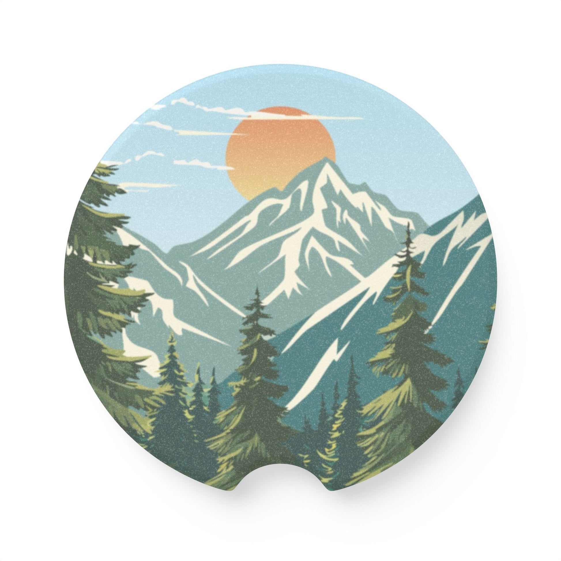 National Park Car Coasters Adventure Gifts for Hikers • Cute Car Accessories Home Decor Printify 2.6'' × 2.6" 2pcs 