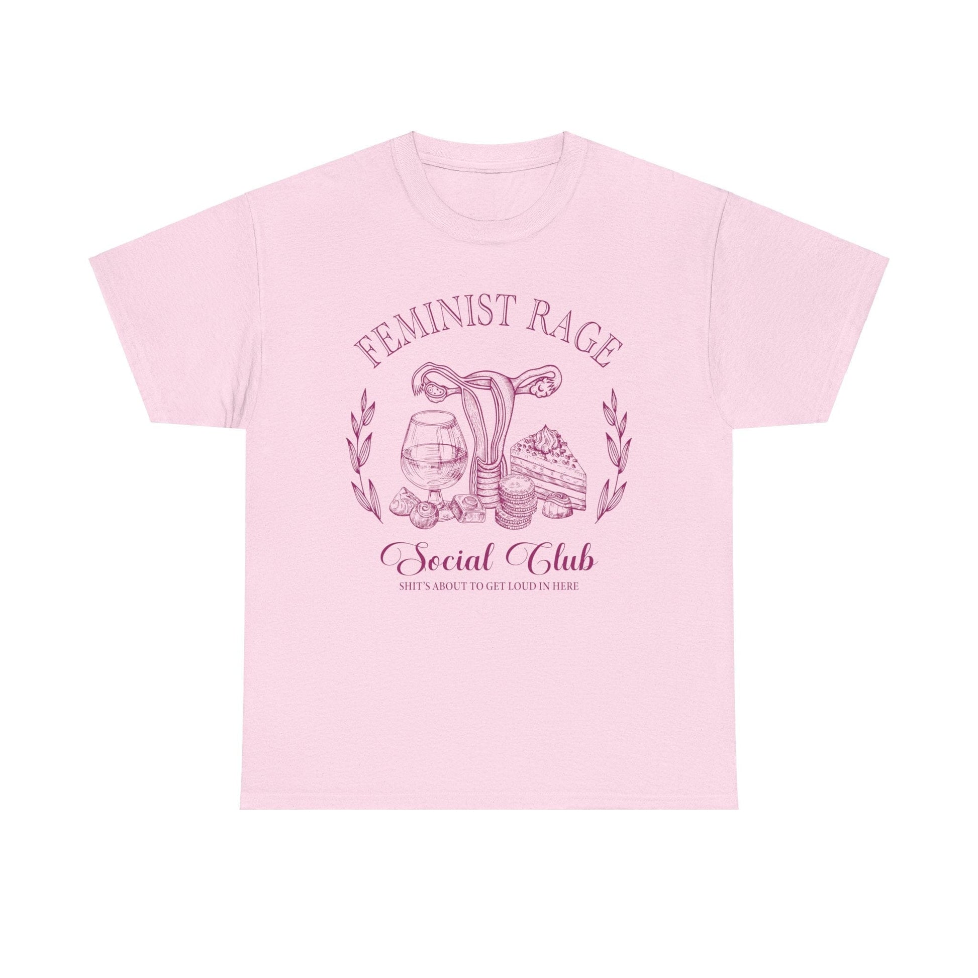 Feminist Rage Shirt ~ Equal Rights Social Club Shirts T-Shirt Printify Light Pink S 