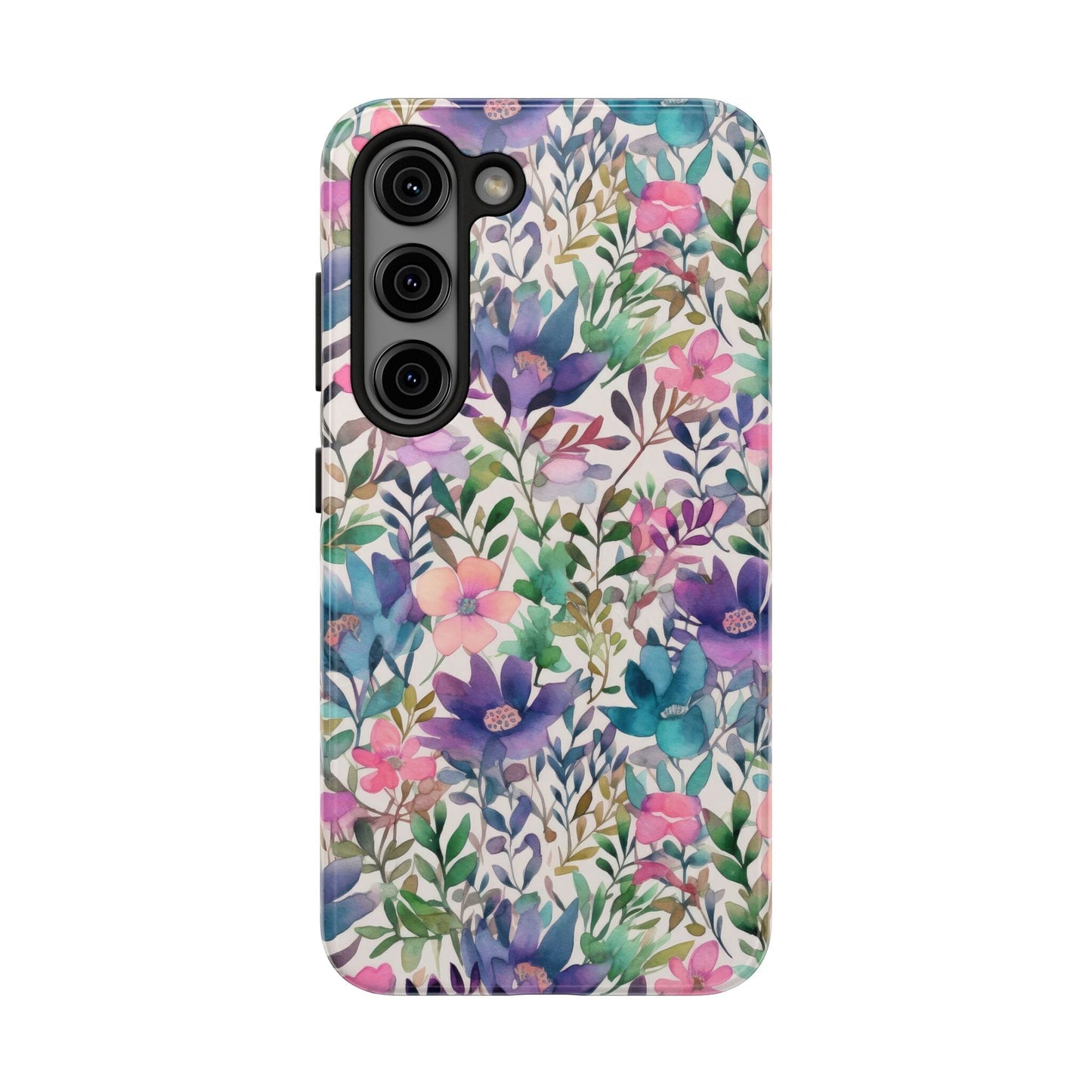 Petite Watercolor Flowers Tough Phone Case • Designed to fit Most iPhone and Samsung Phones Phone Case Printify Samsung Galaxy S23 