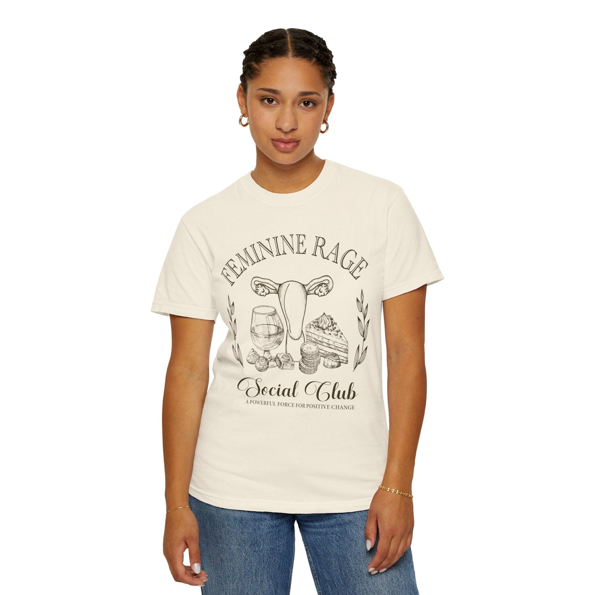 Feminine Rage Social Club T-shirt, Comfort Colors Shirts T-Shirt Printify 