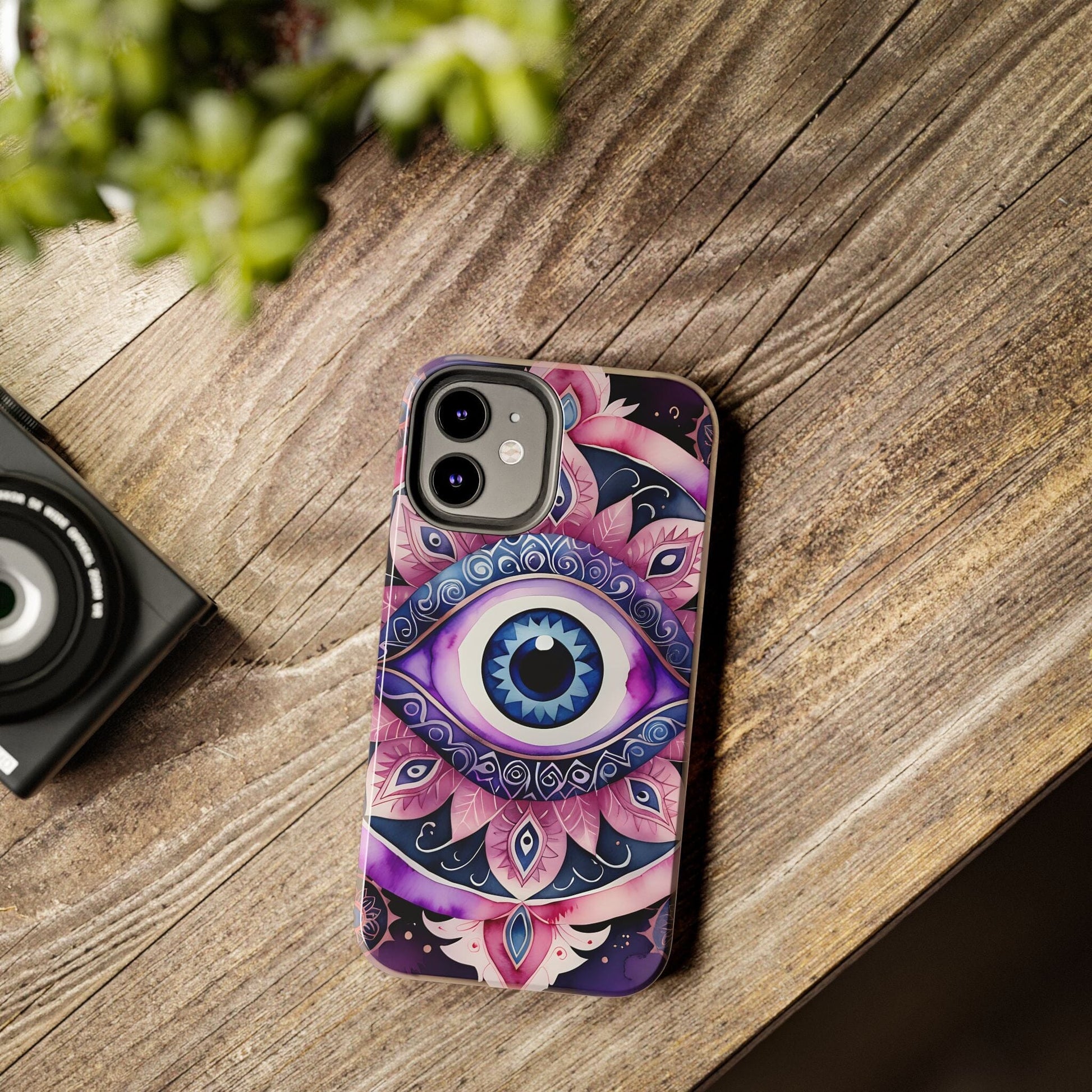 Purple Evil Eye Phone Case, Cosmic Mandala Phone Case, Phone Case Printify 