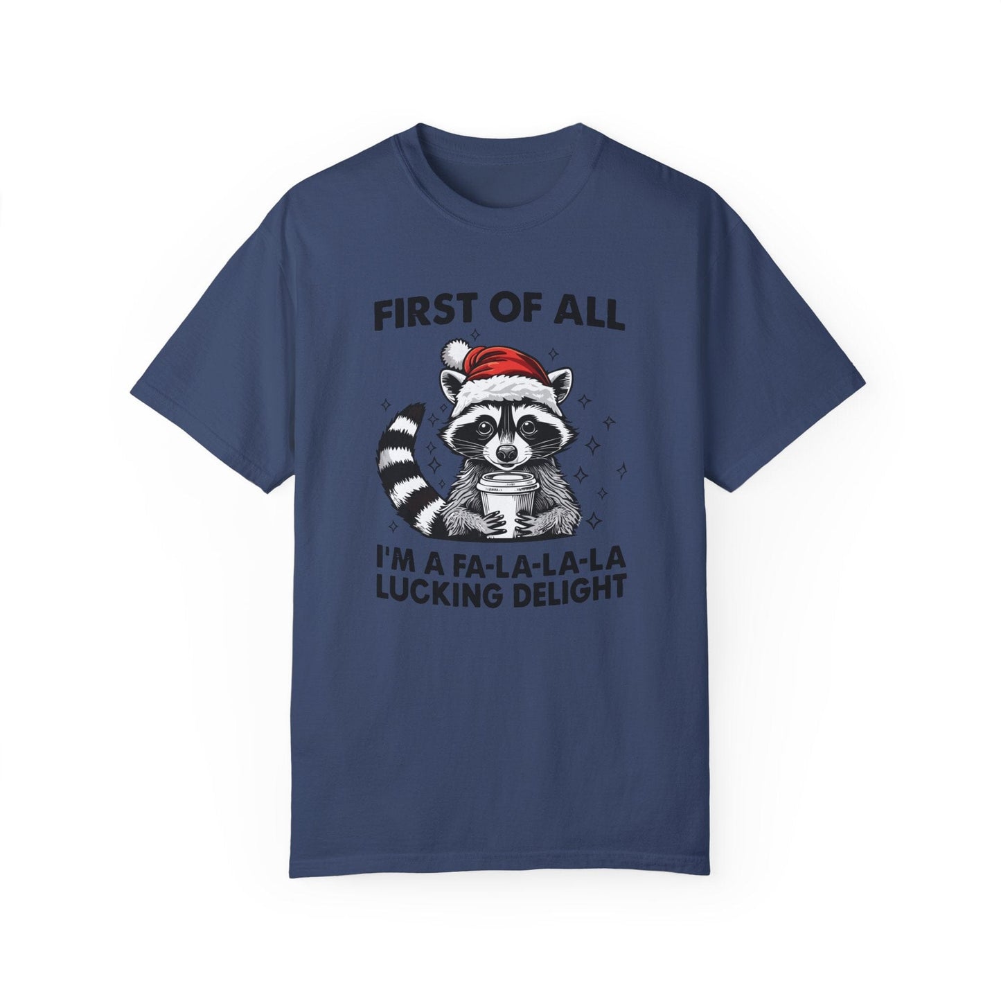 Raccoon Shirt, I'm A Delight Christmas Shirt, T-Shirt Printify China Blue S 