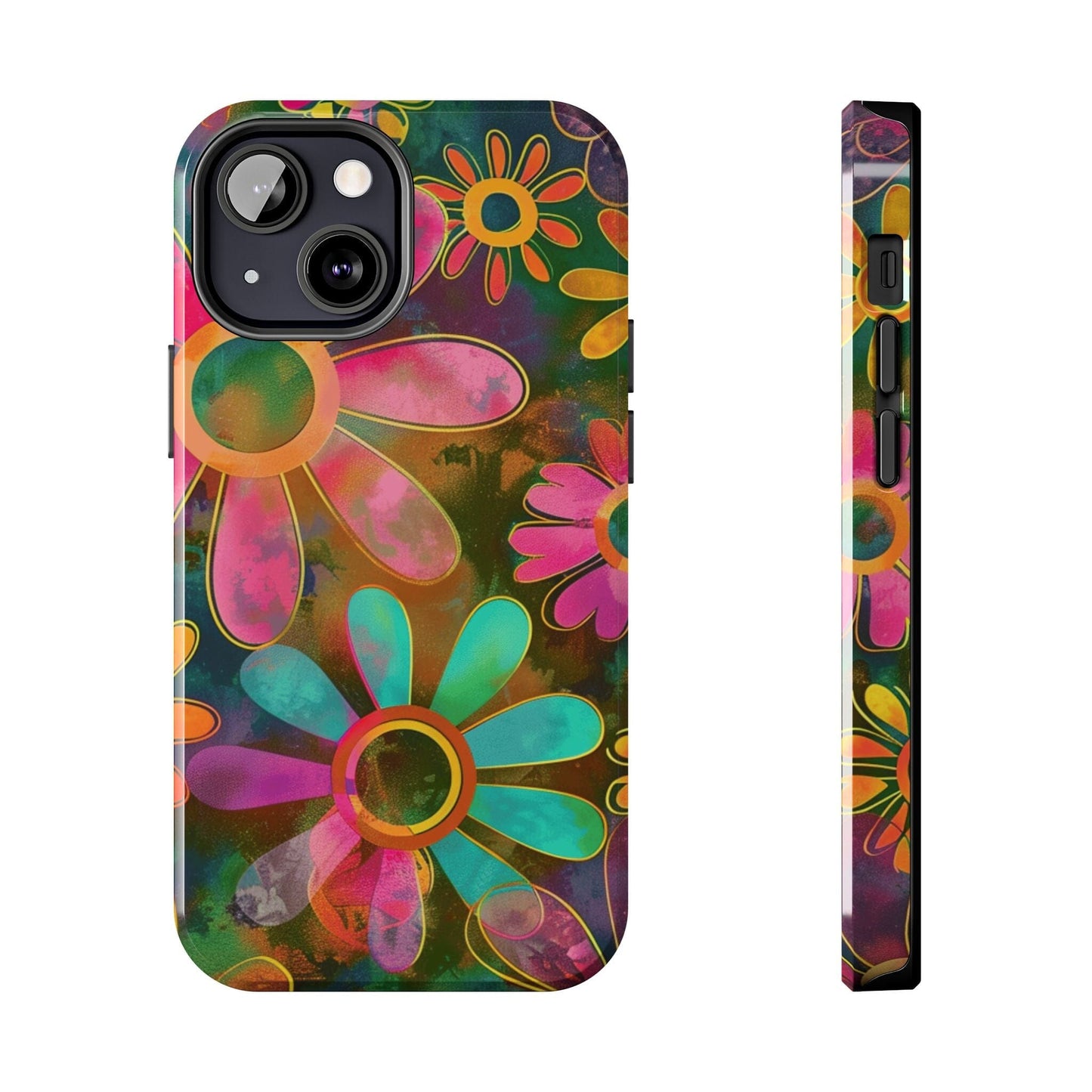 70s Retro Daisy Phone Case • Impact Resistant Cases Designed to fit Most iPhone and Samsung Phones Phone Case Printify iPhone 13 Mini 