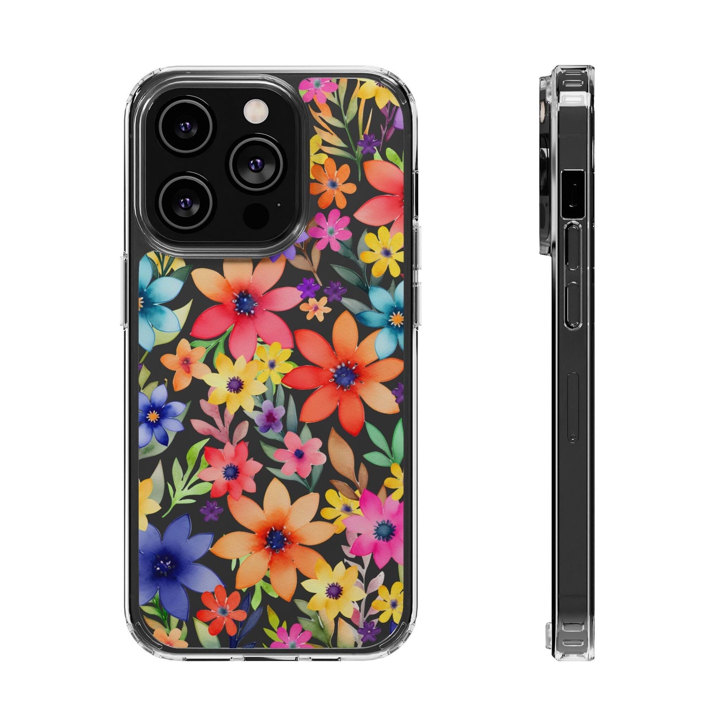 iPhone 16 Pro Case, Clear Phone Case, Flower Phone Case s24 Ultra Case, Cute Phonecase, Coquette Phone Case Phone Case Printify iPhone 14 Pro Without gift packaging 