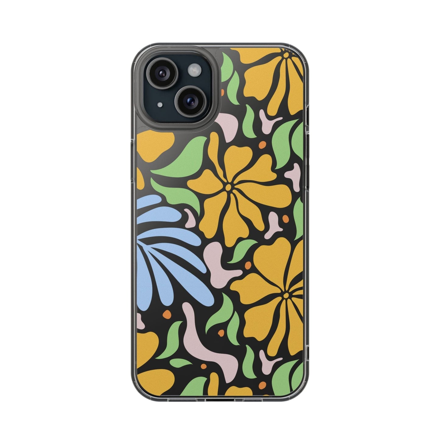 Matisse Floral Phone Case, Flower Market Phone Case, Clear Groovy Retro Flower iPhone Case for iPhone 12 mini, iPhone 13 Pro, iPhone 14 Phone Case Printify iPhone 15 Plus Without gift packaging 