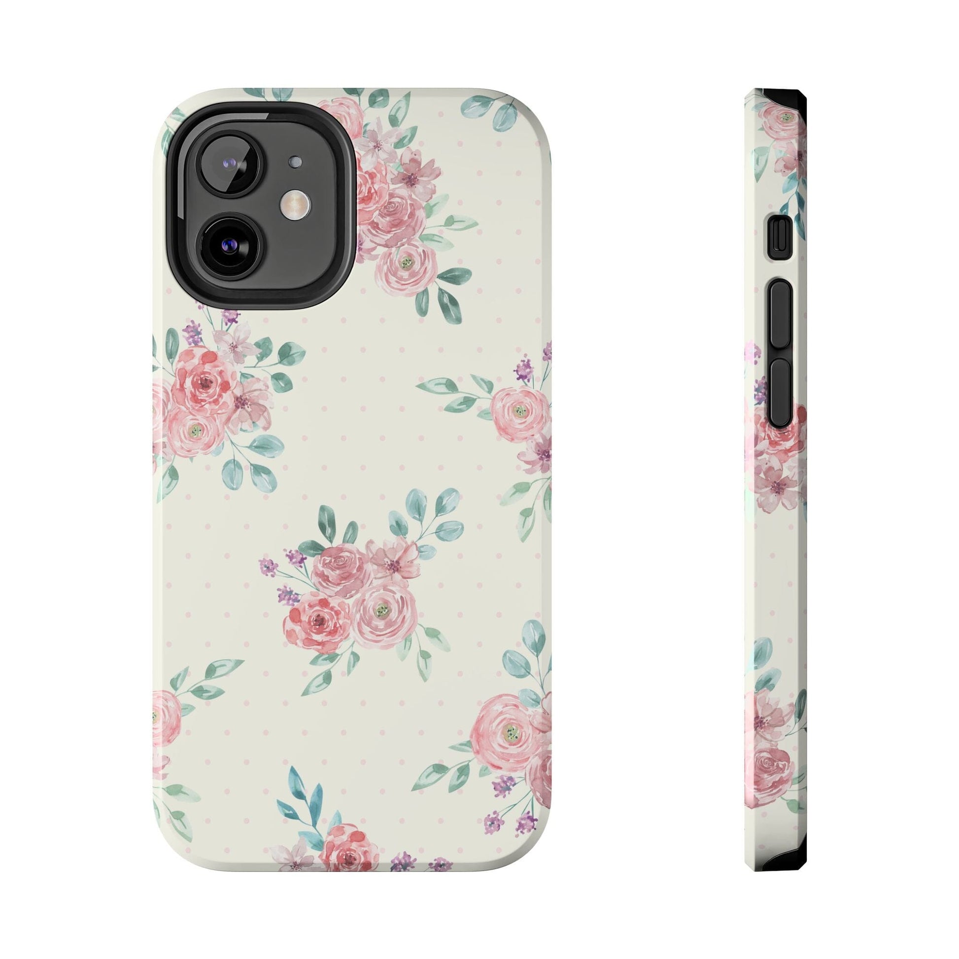 Vanilla Coquette Phone Case, Vintage Floral Phonecases, Summer Phone Cases, Cute Trendy Flower iPhone Case for 12 Mini 13 14 Pro 15 Pro Max Phone Case Printify iPhone 12 Mini 