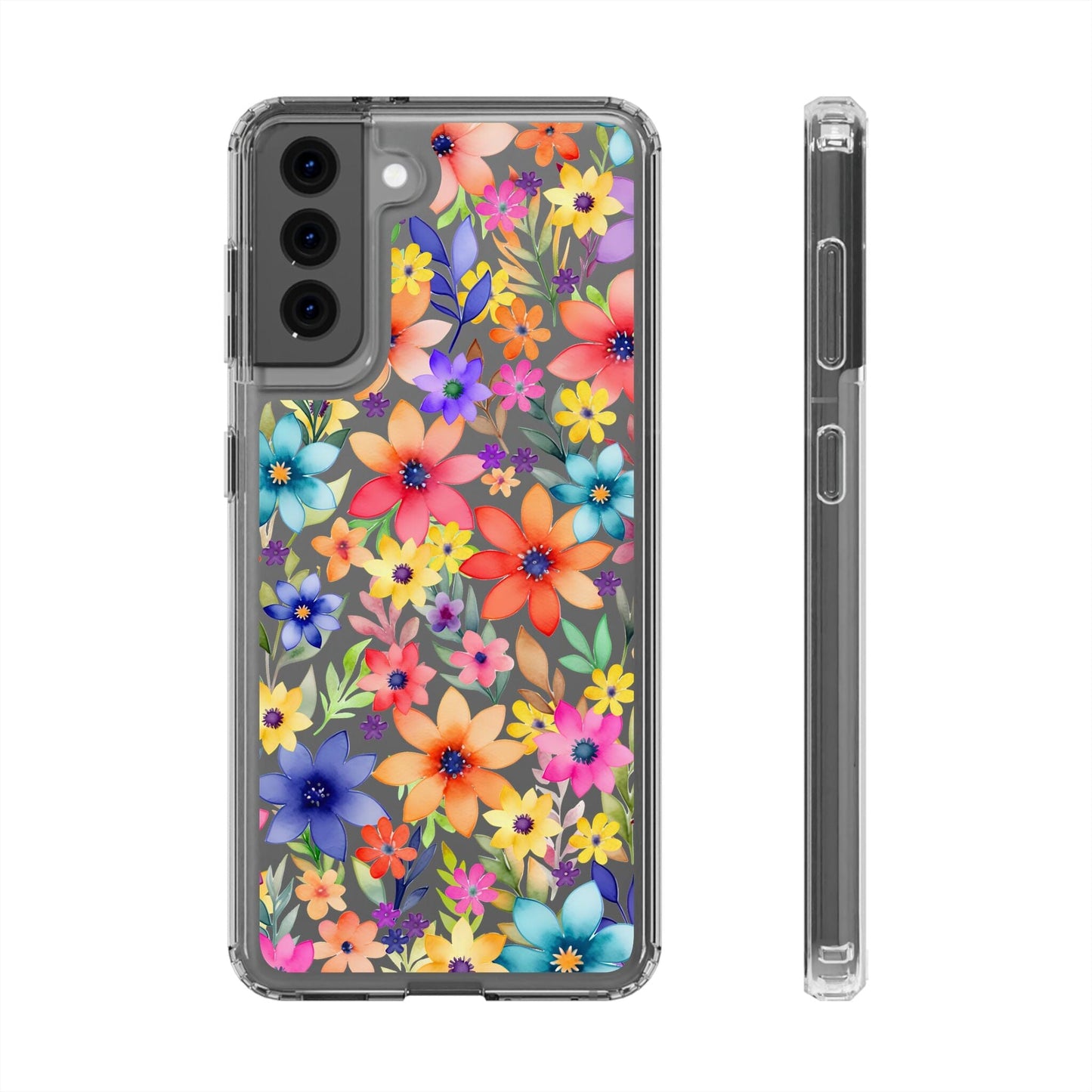 iPhone 16 Pro Case, Clear Phone Case, Flower Phone Case s24 Ultra Case, Cute Phonecase, Coquette Phone Case Phone Case Printify Samsung Galaxy S21 Without gift packaging 