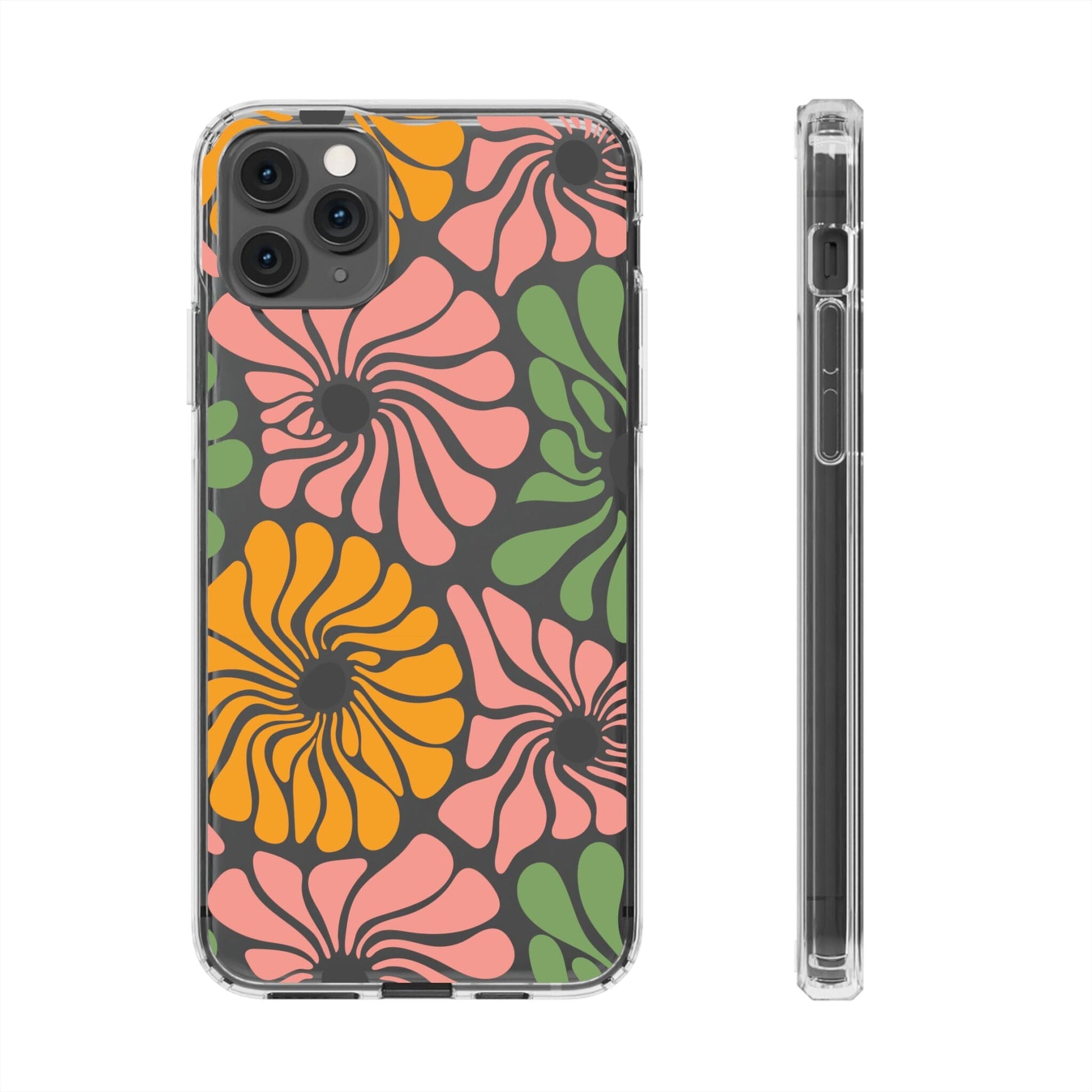 Retro Flower Phone Case, Hippie Boho Clear Phone Case, Matisse Flower Market Daisies Phonecase for iPhone 12, iPhone 13, iPhone 14 & Samsung Phone Case Printify iPhone 11 Pro Max Without gift packaging 