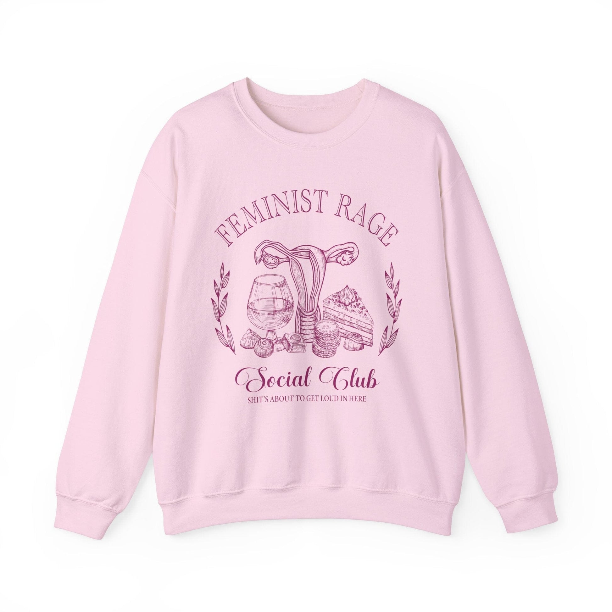 Feminist Shirts ~ Feminist Rage Social Club Sweatshirt Sweatshirt Printify 