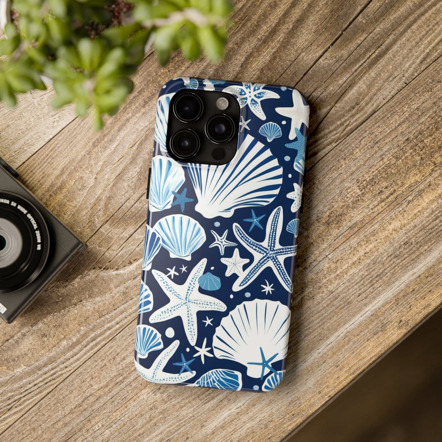 Beach Phone Case, Ocean Inspired Style, Seashell Phone Case, Preppy Aesthetic Tough Phone Cases for iPhone 12, iPhone 13, iPhone 14 & iPhone 15 Phone Case Printify iPhone 15 Pro Max 