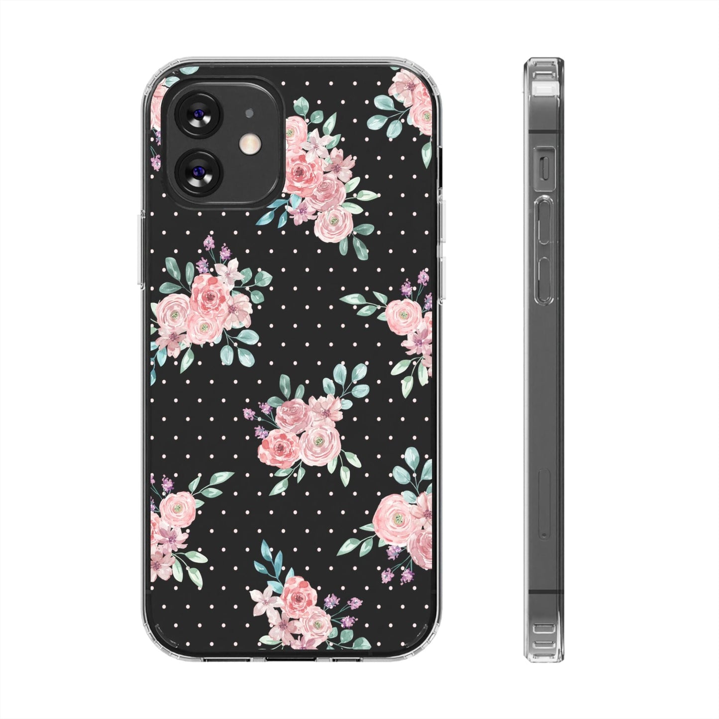 Grandma Core Aesthetic Clear Floral Phone Case • Designed to fit most iPhone and Samsung Phones Phone Case Printify iPhone 12 Without gift packaging 