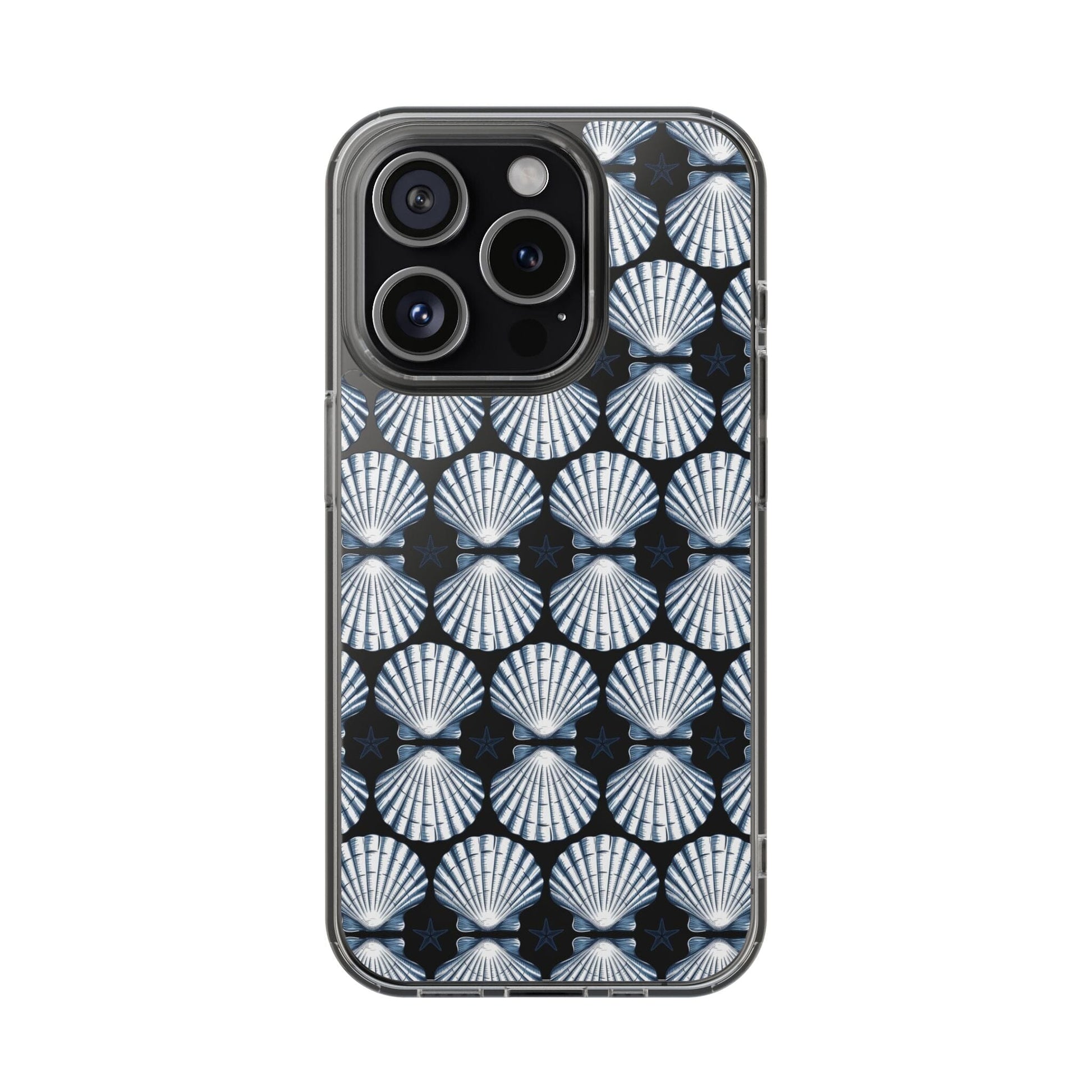 Meet Me At The Beach, iPhone 16 Clear Phone Case, Summer Vibes Seashell Phone Cases, iPhone 16 Pro, iPhone 15 Plus, 14 Pro, Samsung Galaxy Phone Case Printify iPhone 15 Pro Without gift packaging 