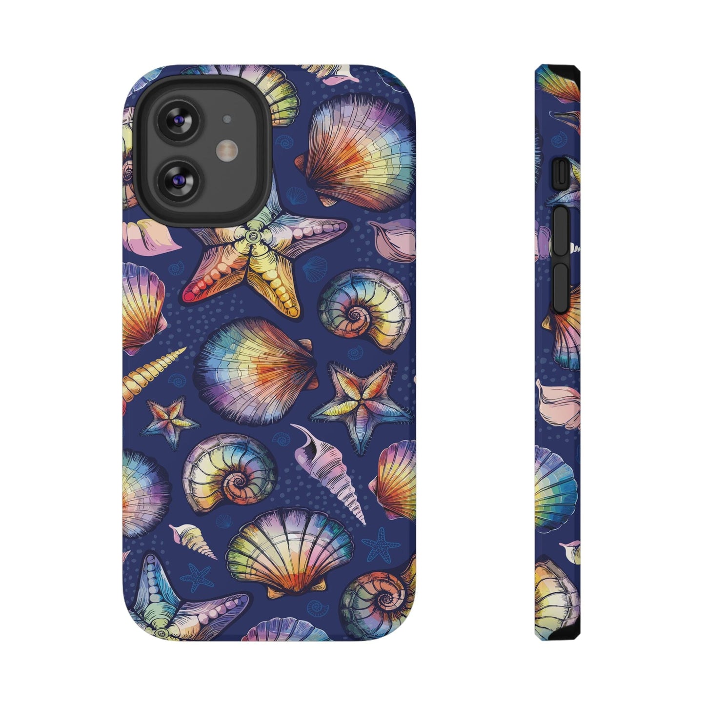 Rainbow Seashell Phone Case • Designed to fit most iPhone and Samsung Phones Phone Case Printify iPhone 12 Pro Matte Without gift packaging