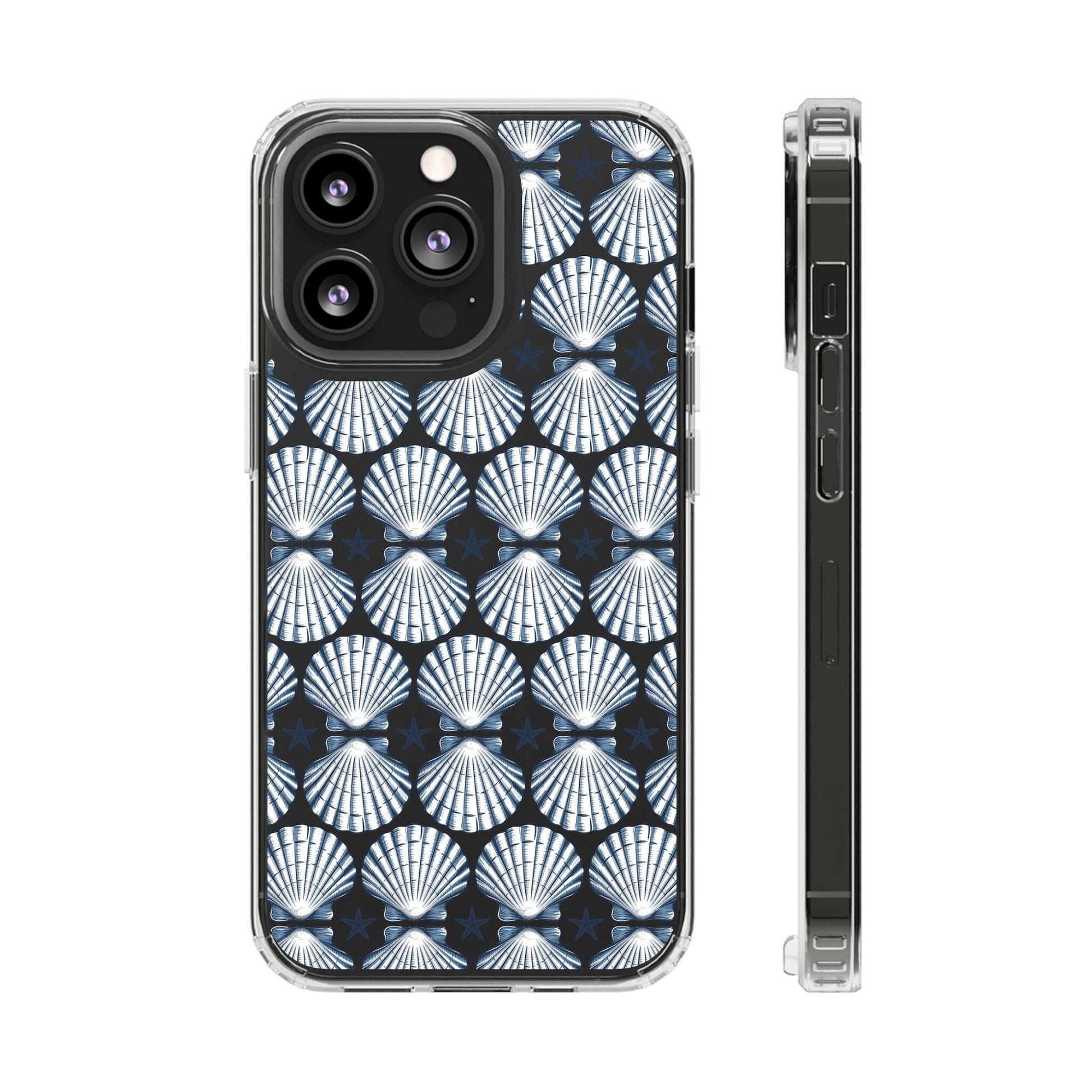 Meet Me At The Beach, iPhone 16 Clear Phone Case, Summer Vibes Seashell Phone Cases, iPhone 16 Pro, iPhone 15 Plus, 14 Pro, Samsung Galaxy Phone Case Printify iPhone 13 Pro Without gift packaging 