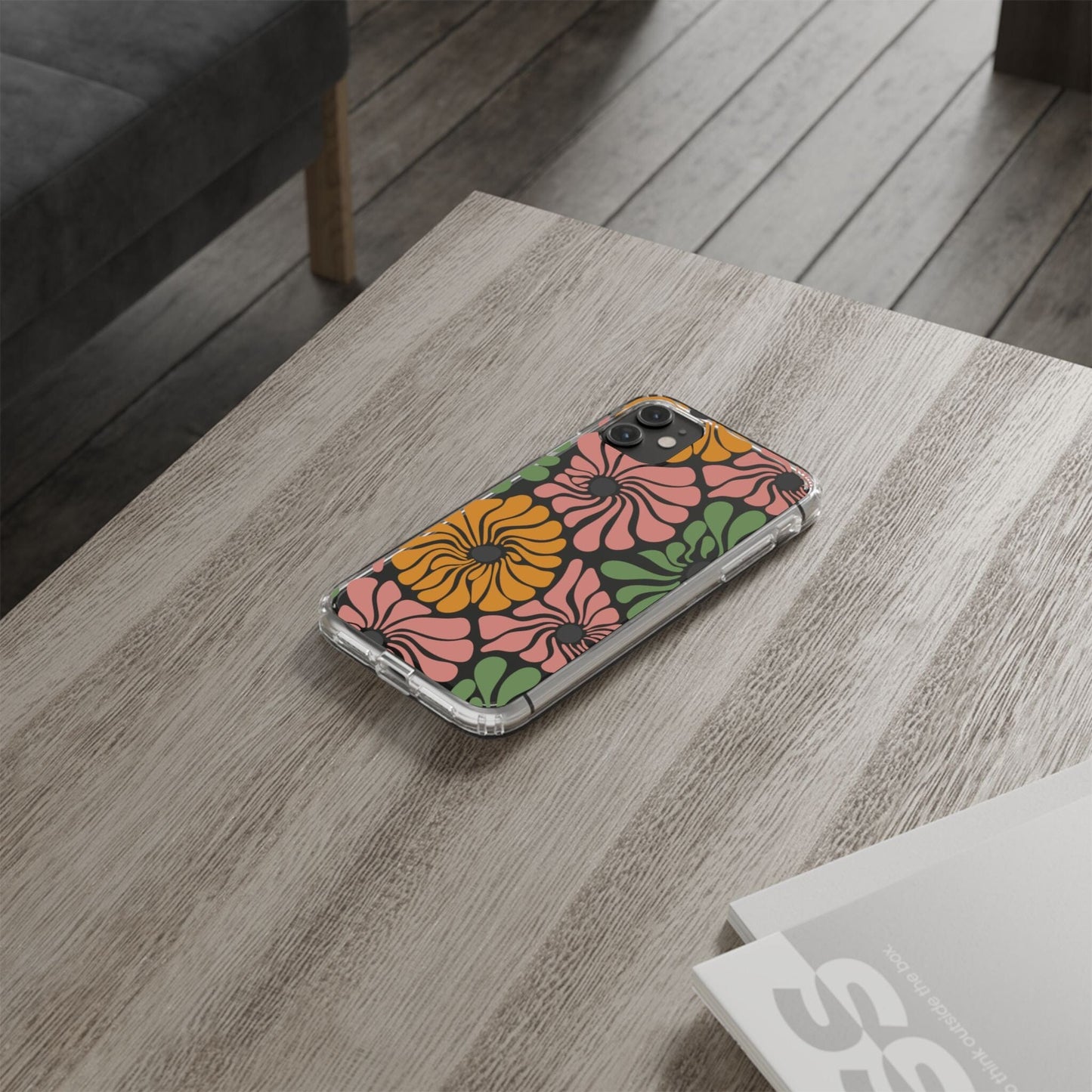 Retro Flower Phone Case, Hippie Boho Clear Phone Case, Matisse Flower Market Daisies Phonecase for iPhone 12, iPhone 13, iPhone 14 & Samsung Phone Case Printify 