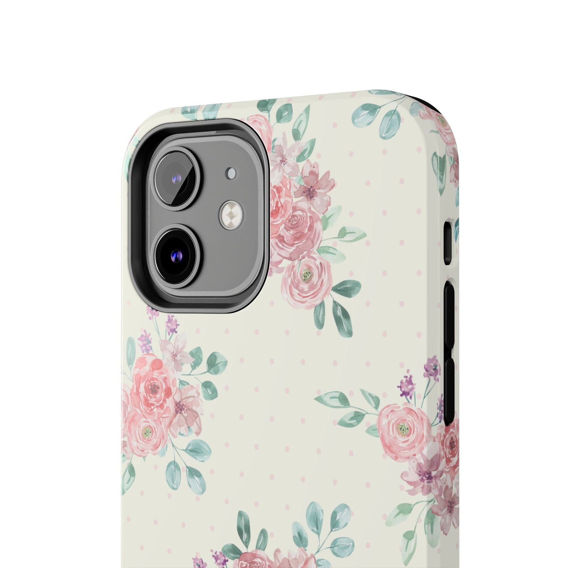 Vanilla Coquette Phone Case, Vintage Floral Phonecases, Summer Phone Cases, Cute Trendy Flower iPhone Case for 12 Mini 13 14 Pro 15 Pro Max Phone Case Printify 