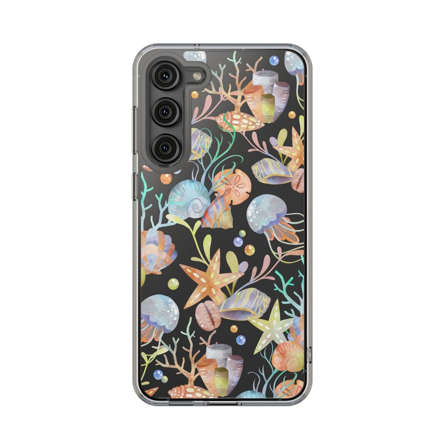 Seashell Phone Case, Beach Phone Case, Clear Phone Cases, Ocean Inspired Style, Beachy Summer Vibes iPhone 11-14 And Samsung Galaxy Cases Phone Case Printify Samsung Galaxy S23 Plus Without gift packaging 