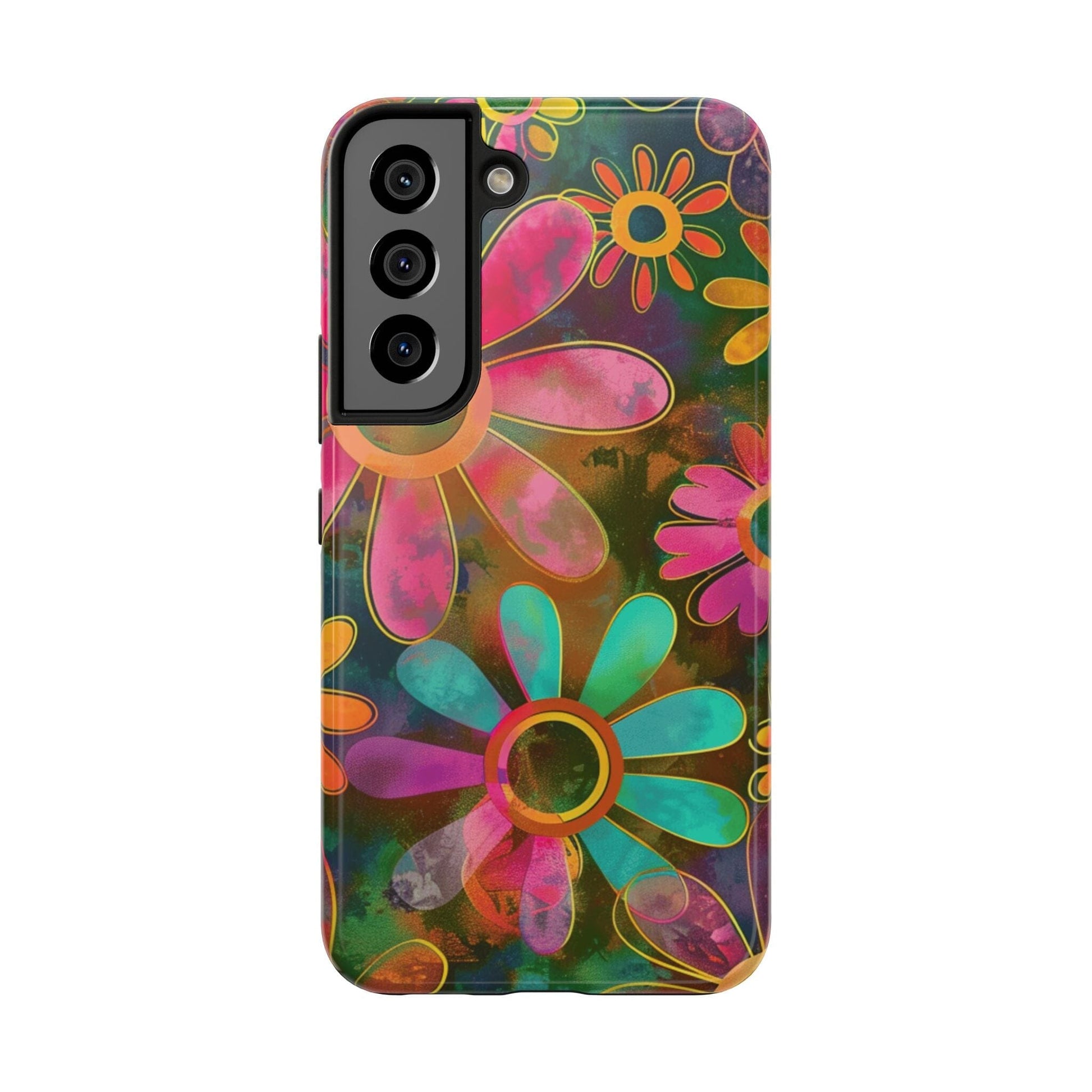 70s Retro Daisy Phone Case • Impact Resistant Cases Designed to fit Most iPhone and Samsung Phones Phone Case Printify Samsung Galaxy S22 