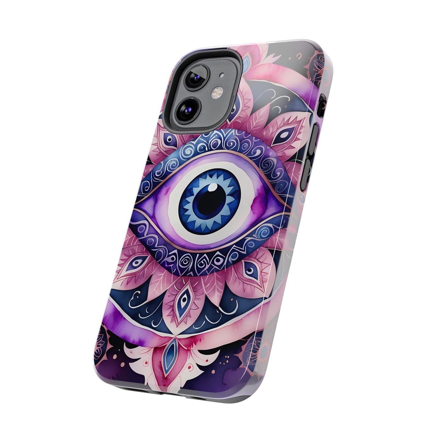 Purple Evil Eye Phone Case, Cosmic Mandala Phone Case, Phone Case Printify 