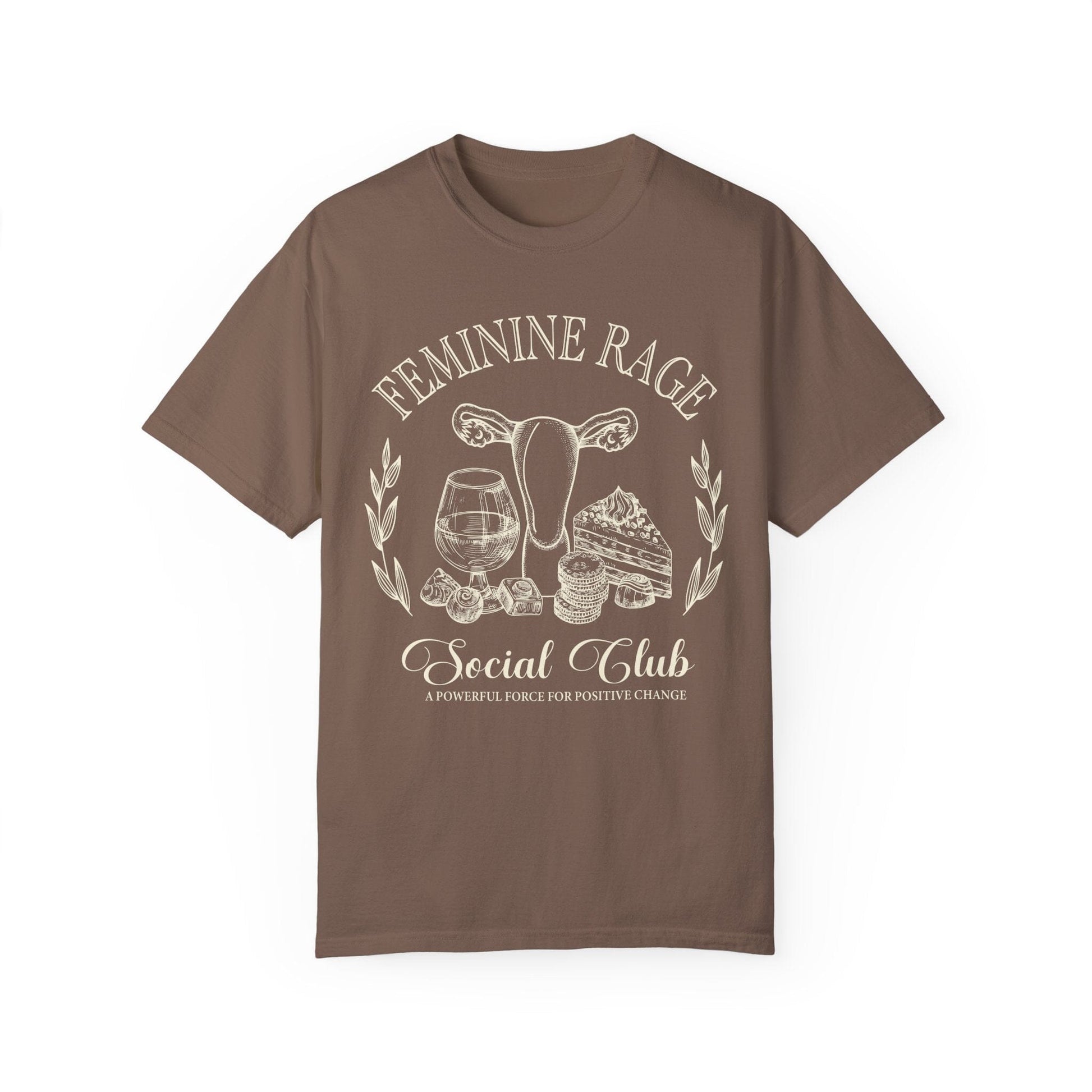 Feminine Rage Social Club T-shirt, Comfort Colors Shirts T-Shirt Printify Espresso S 