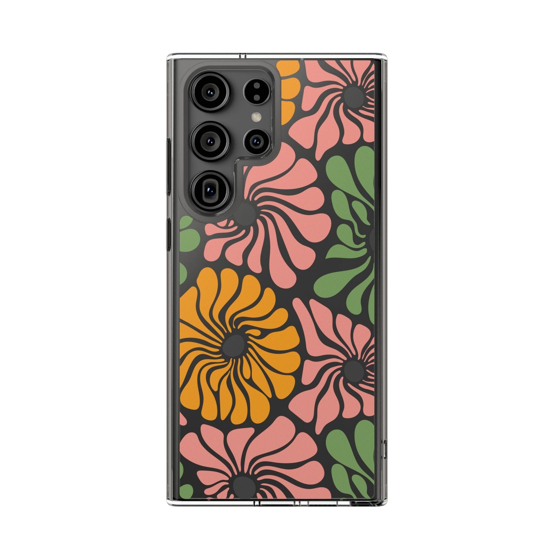 Retro Flower Phone Case, Hippie Boho Clear Phone Case, Matisse Flower Market Daisies Phonecase for iPhone 12, iPhone 13, iPhone 14 & Samsung Phone Case Printify Samsung Galaxy S23 Ultra Without gift packaging 