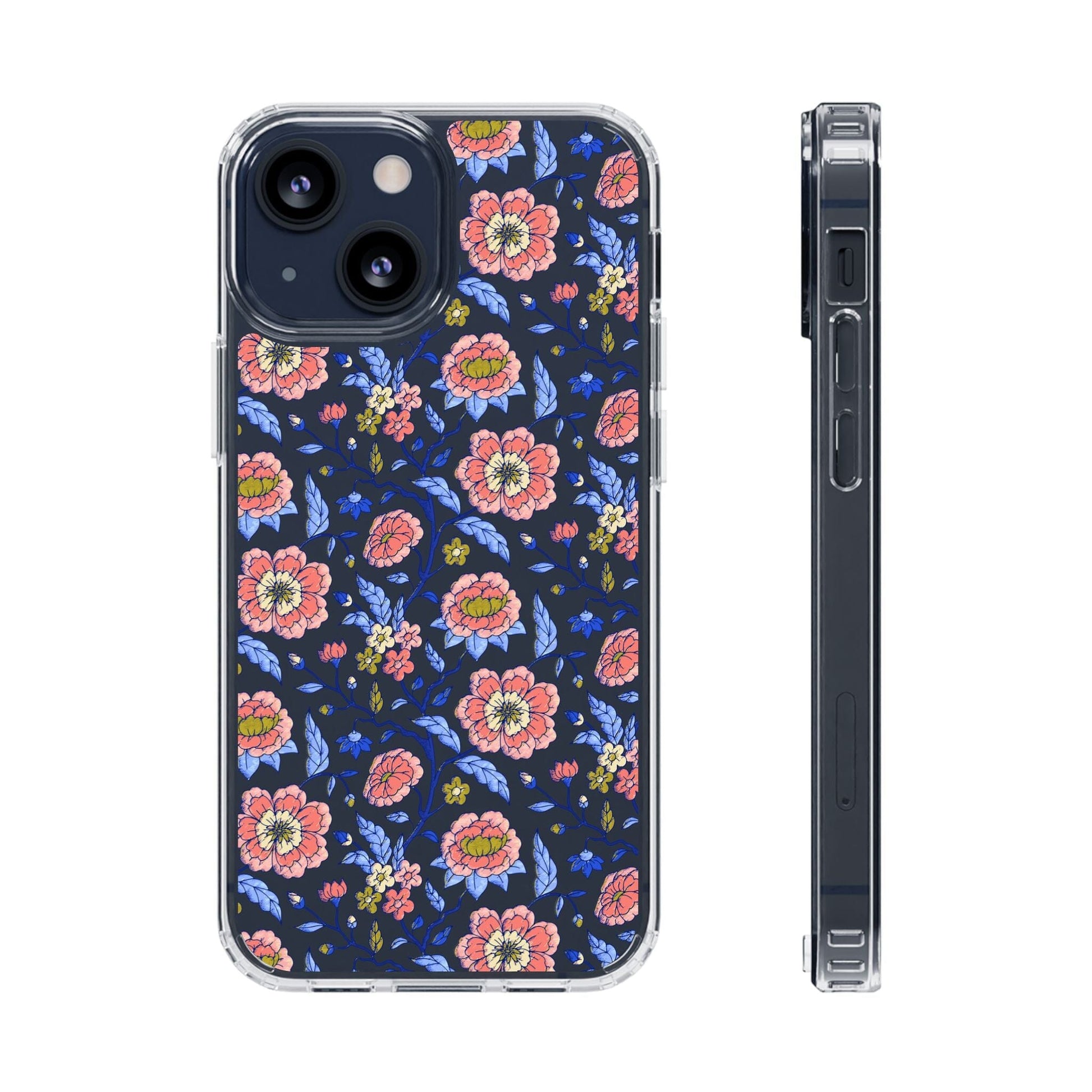 Clear Phone Case, iPhone 16 Pro Max Case, Chinoiserie Toile – Compatible with Most iPhone and Samsung Models Phone Case Printify iPhone 13 Mini Without gift packaging 