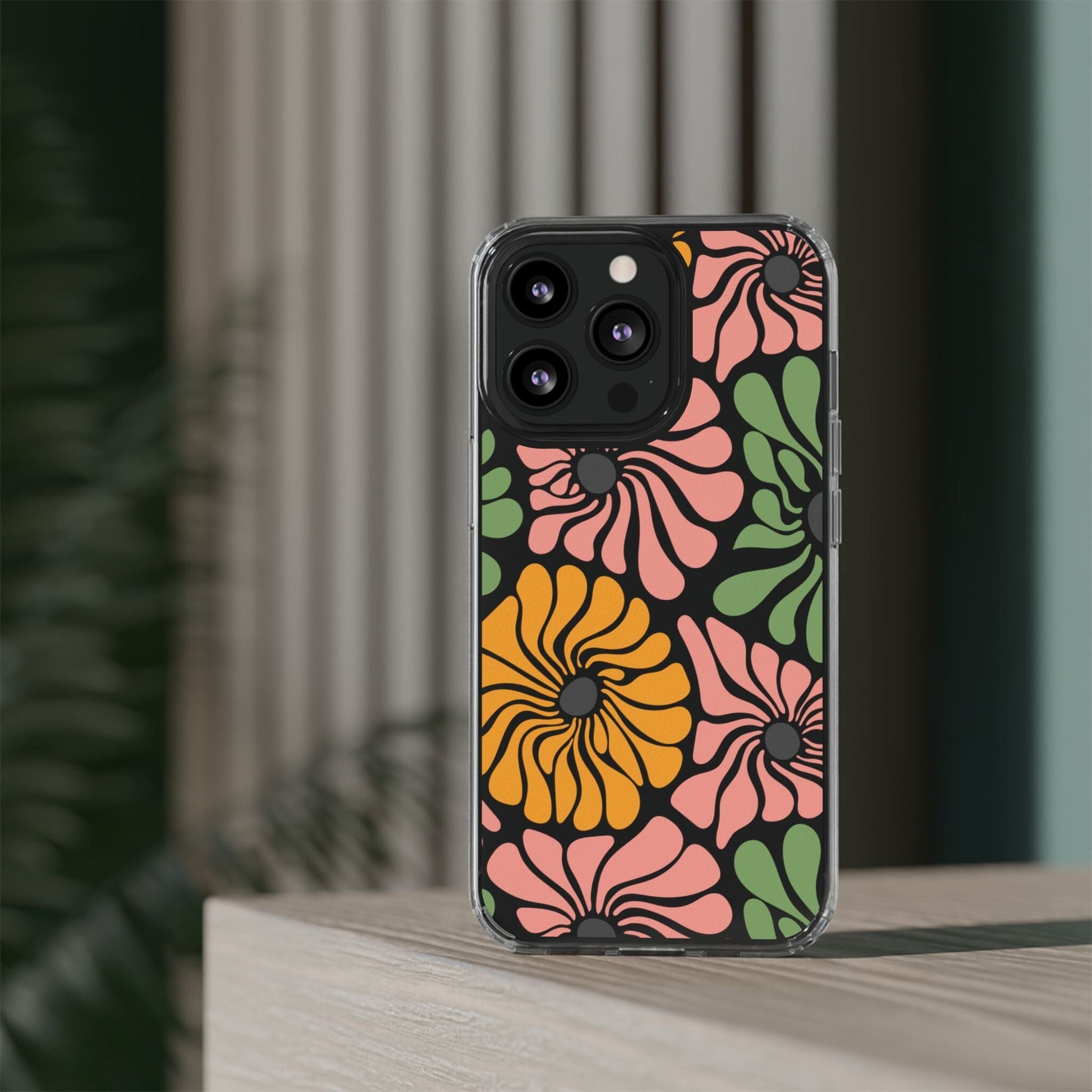 Retro Flower Phone Case, Hippie Boho Clear Phone Case, Matisse Flower Market Daisies Phonecase for iPhone 12, iPhone 13, iPhone 14 & Samsung Phone Case Printify 