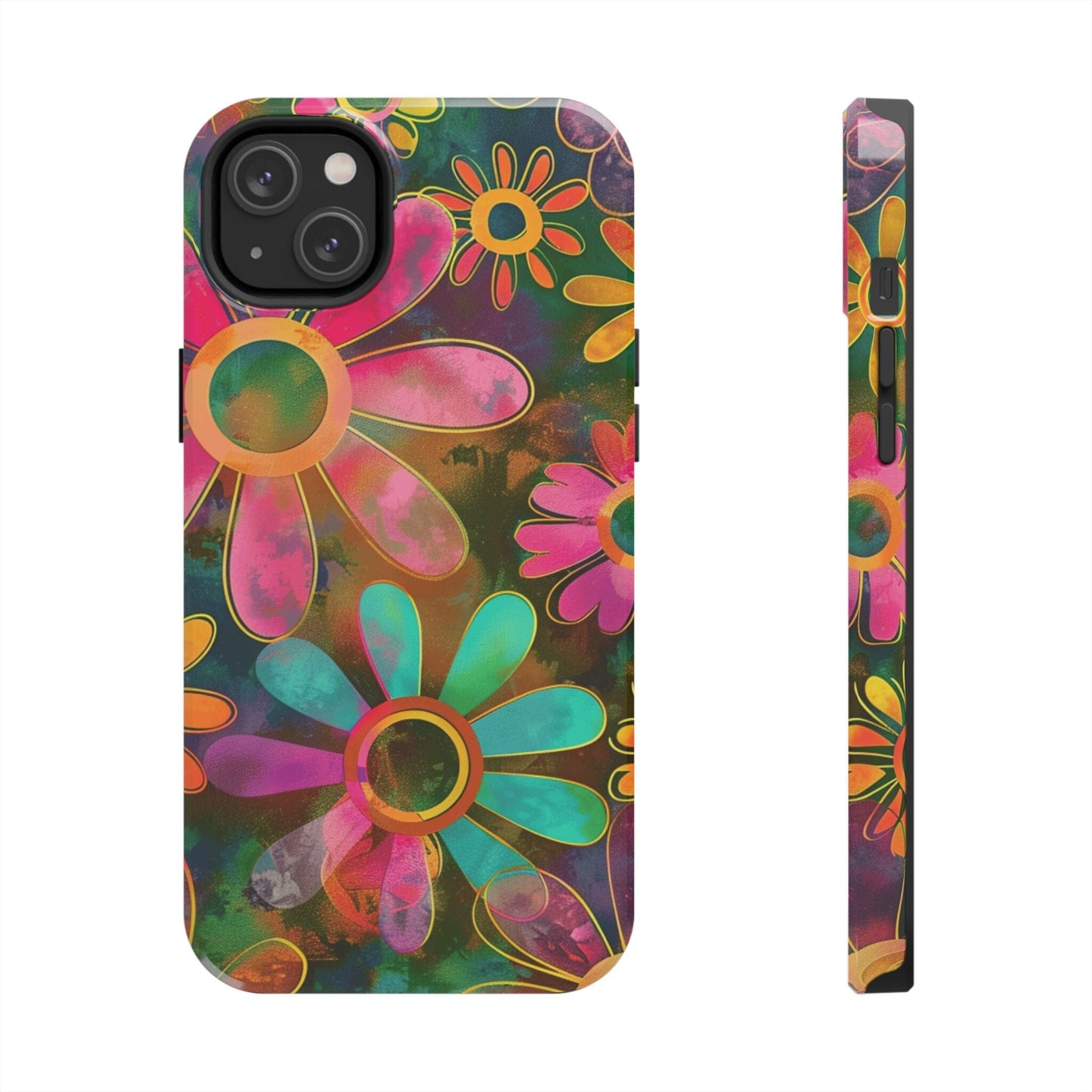 70s Retro Daisy Phone Case • Impact Resistant Cases Designed to fit Most iPhone and Samsung Phones Phone Case Printify iPhone 14 Plus 