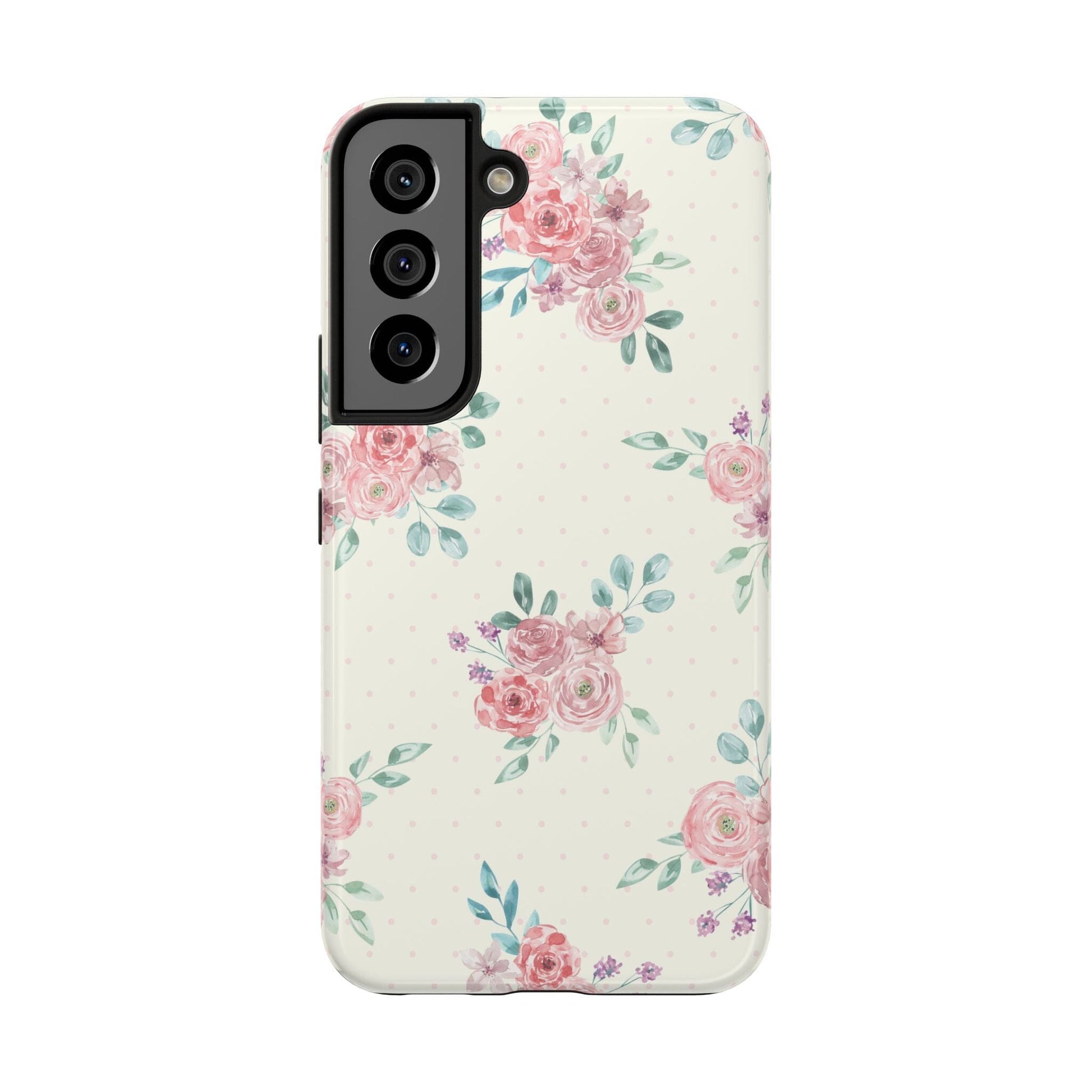 Vanilla Coquette Phone Case, Vintage Floral Phonecases, Summer Phone Cases, Cute Trendy Flower iPhone Case for 12 Mini 13 14 Pro 15 Pro Max Phone Case Printify Samsung Galaxy S22 