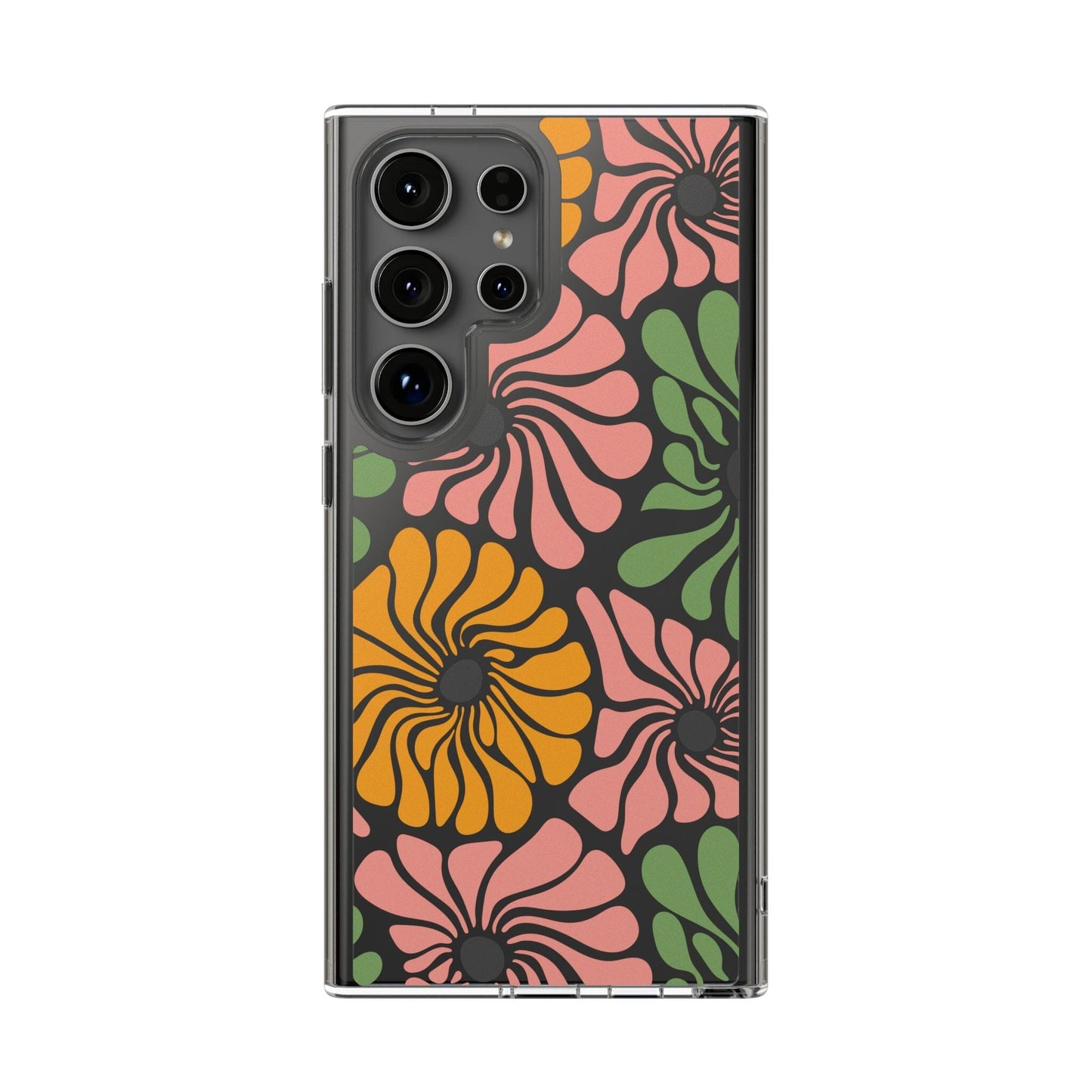 Retro Flower Phone Case, Hippie Boho Clear Phone Case, Matisse Flower Market Daisies Phonecase for iPhone 12, iPhone 13, iPhone 14 & Samsung Phone Case Printify Samsung Galaxy S24 Ultra Without gift packaging 