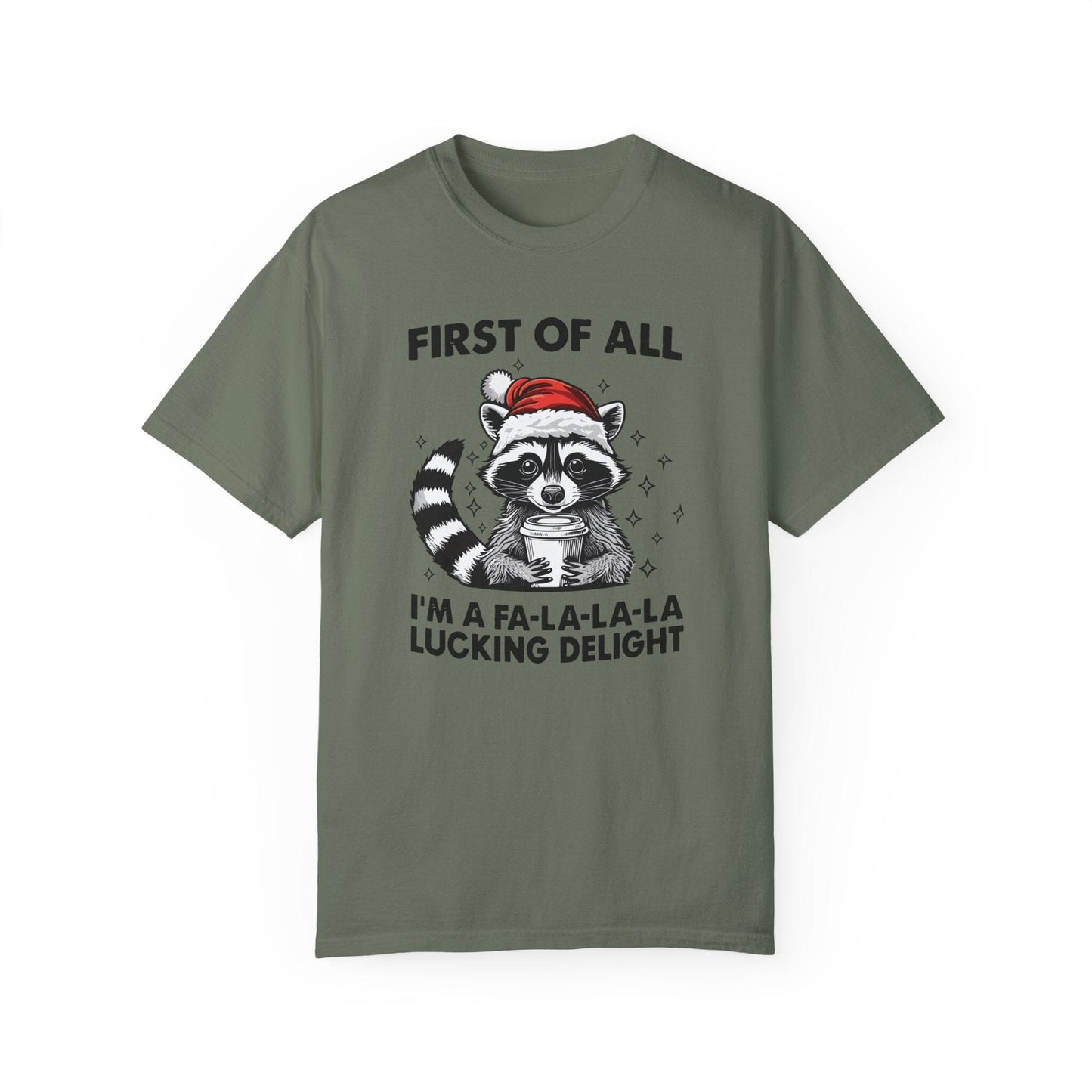 Raccoon Shirt, I'm A Delight Christmas Shirt, T-Shirt Printify Moss S 