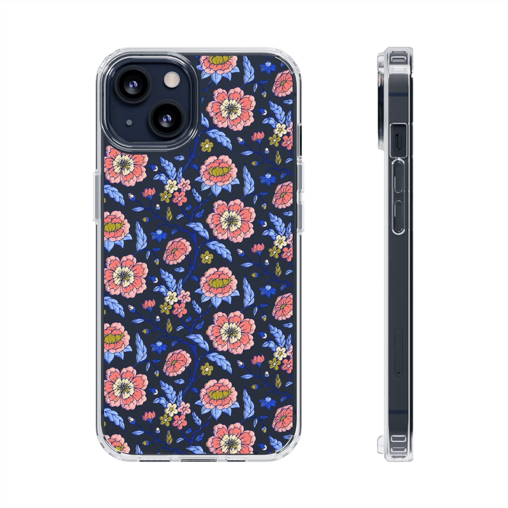 Clear Phone Case, iPhone 16 Pro Max Case, Chinoiserie Toile – Compatible with Most iPhone and Samsung Models Phone Case Printify iPhone 13 Without gift packaging 