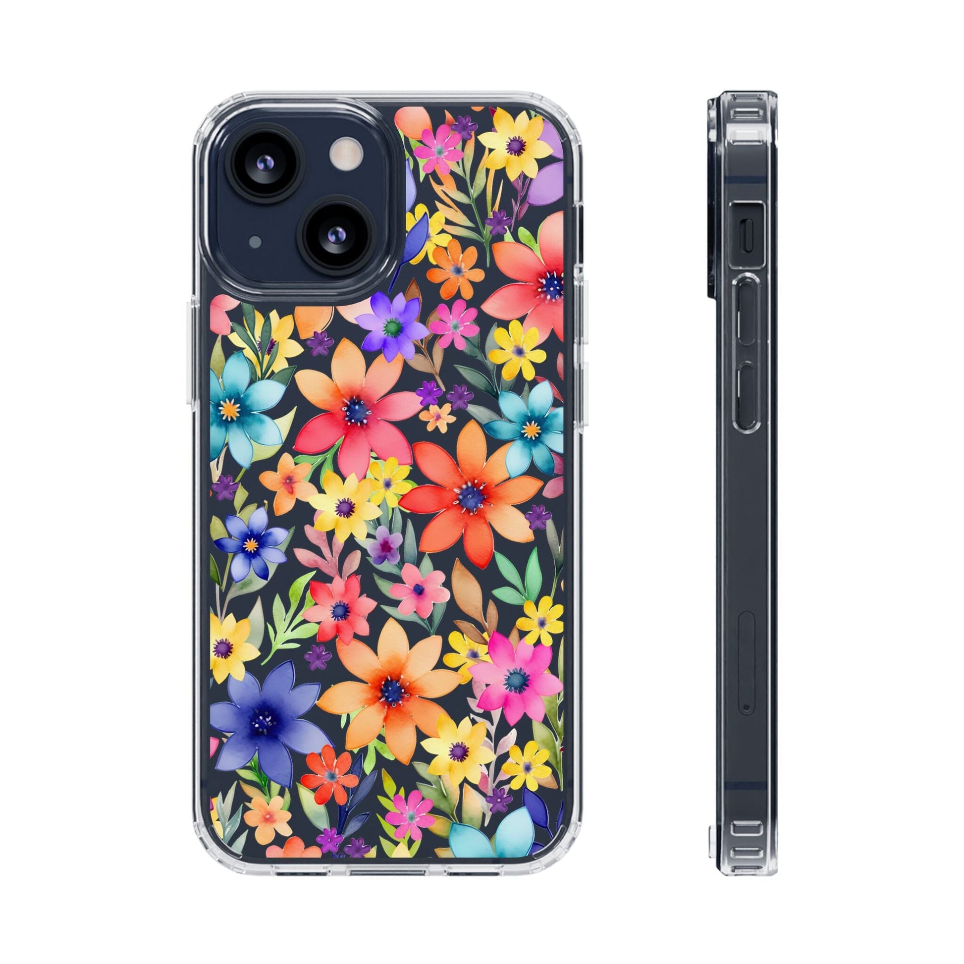 iPhone 16 Pro Case, Clear Phone Case, Flower Phone Case s24 Ultra Case, Cute Phonecase, Coquette Phone Case Phone Case Printify iPhone 13 Mini Without gift packaging 