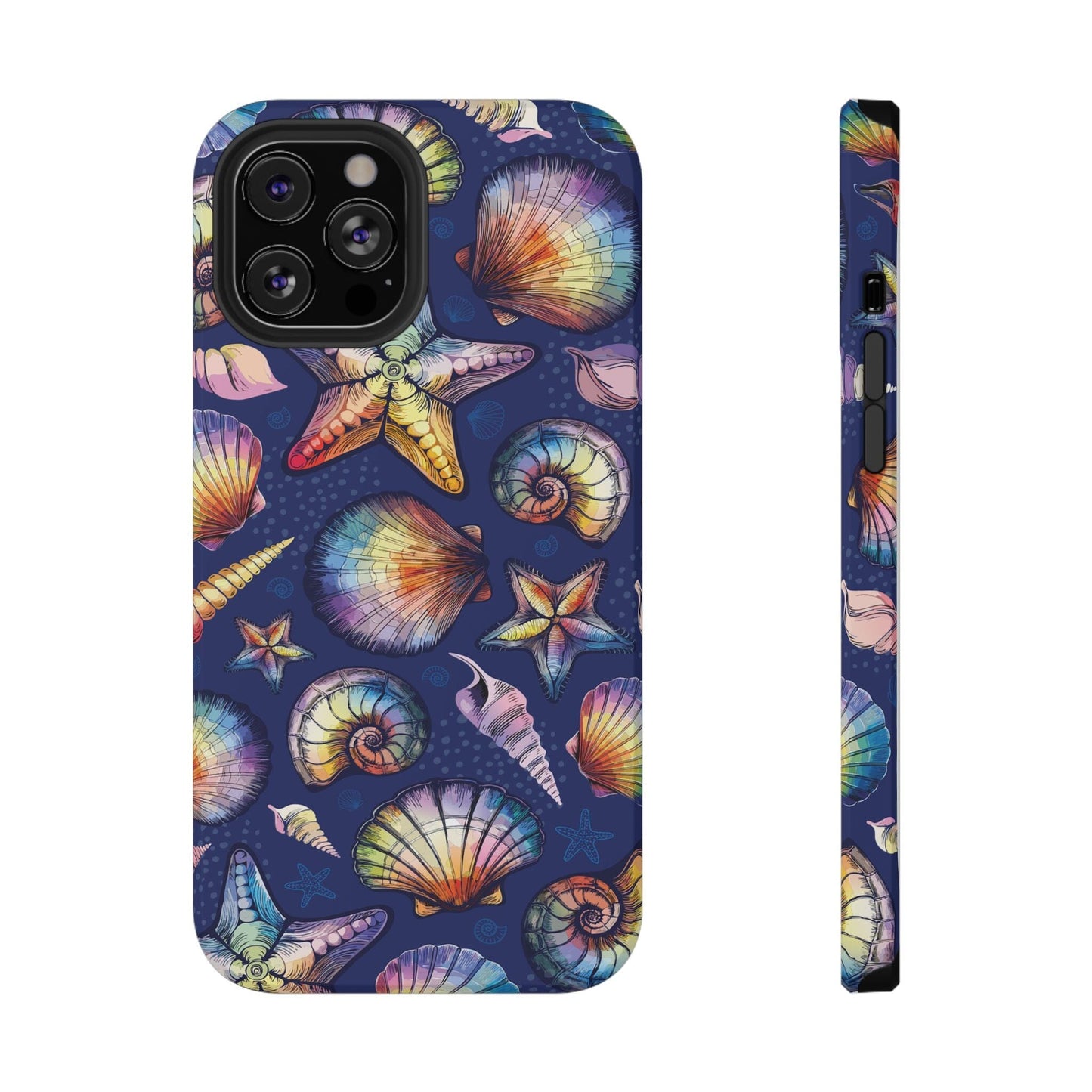 Rainbow Seashell Phone Case • Designed to fit most iPhone and Samsung Phones Phone Case Printify iPhone 12 Pro Max Matte Without gift packaging