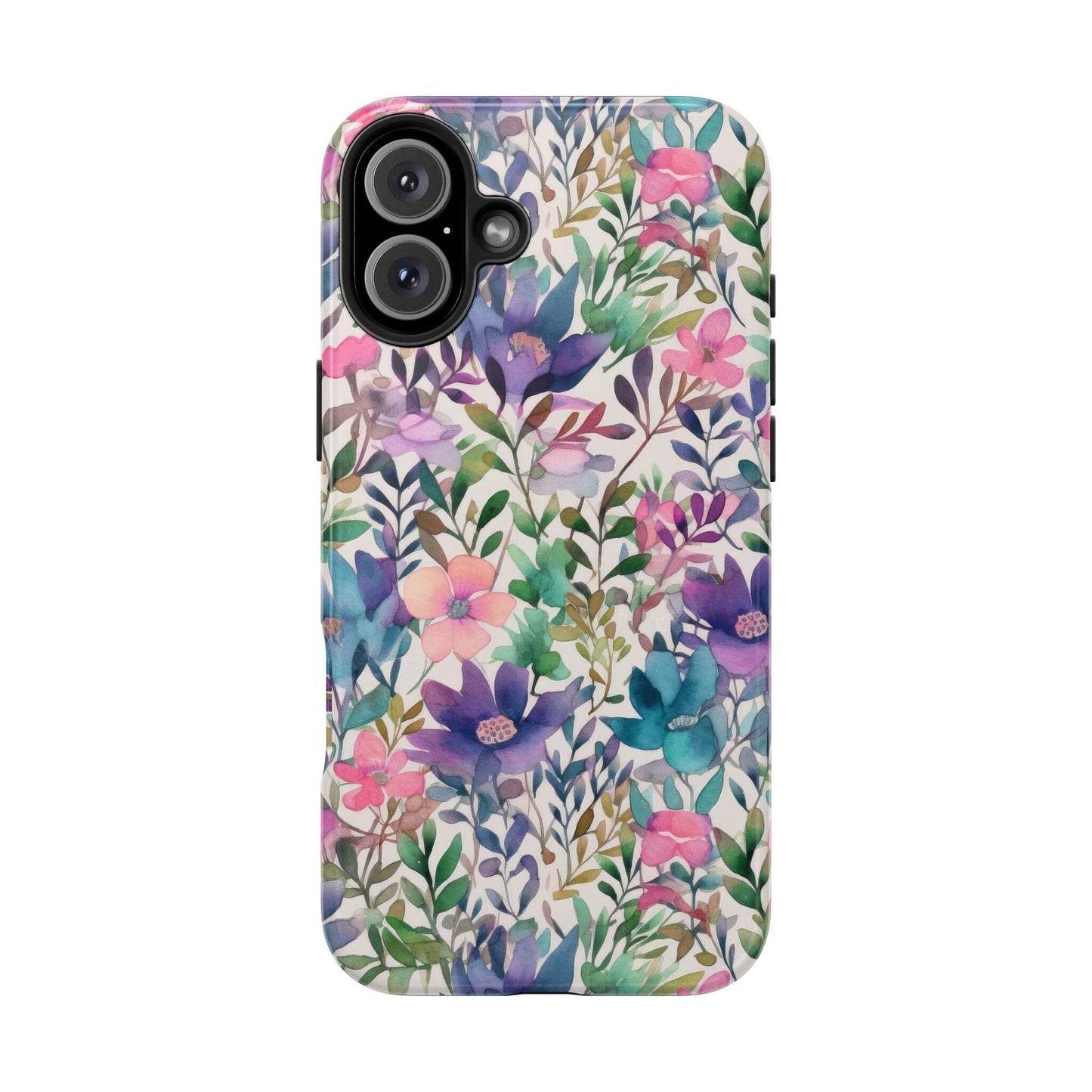 Petite Watercolor Flowers Tough Phone Case • Designed to fit Most iPhone and Samsung Phones Phone Case Printify iPhone 16 Plus 