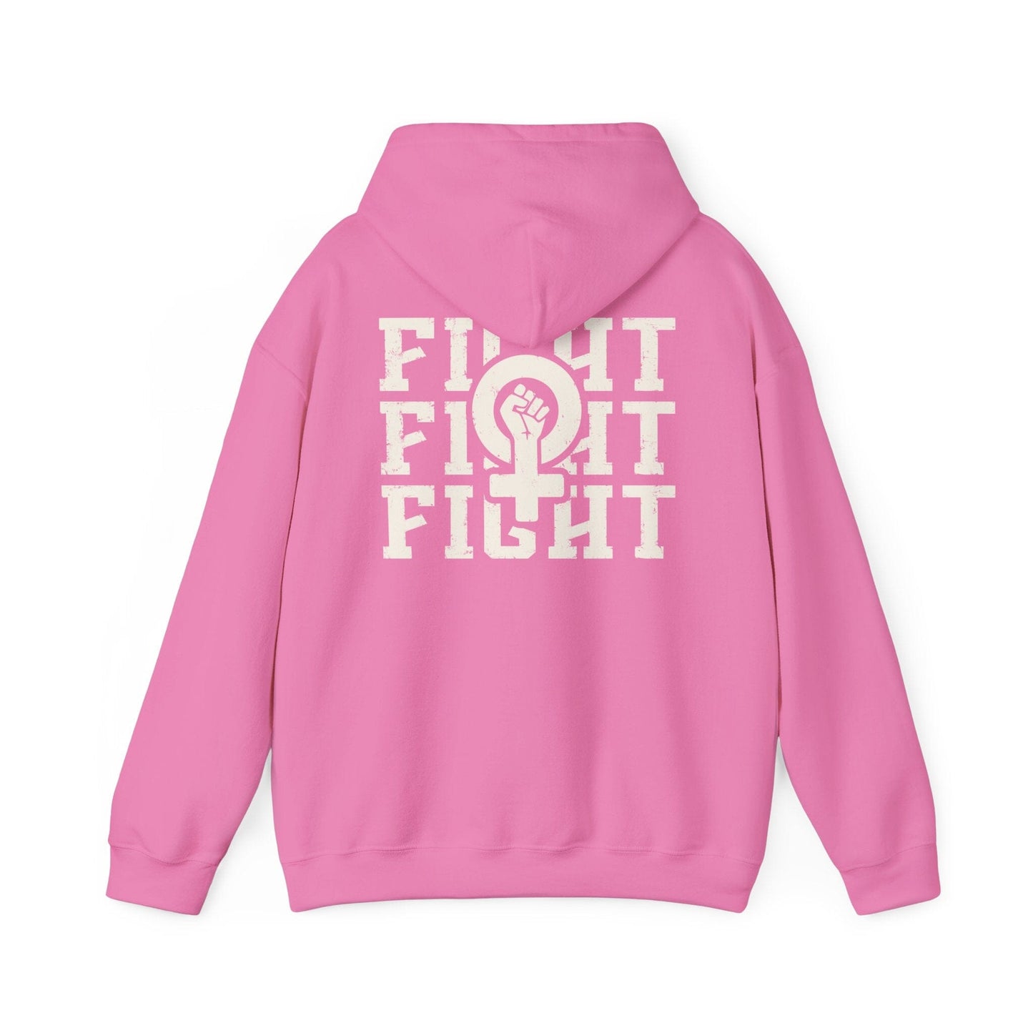 Fight Fight Fight Feminist Sweatshirt ~ Unisex Heavy Blend Hoodie Hoodie Printify S Azalea 