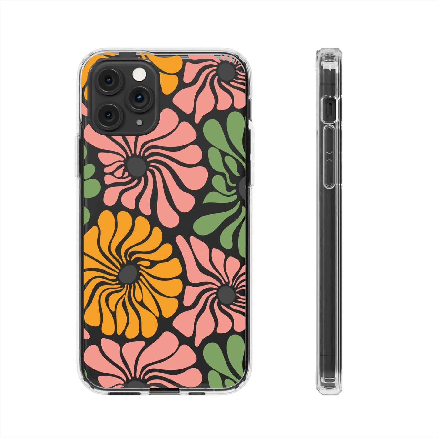 Retro Flower Phone Case, Hippie Boho Clear Phone Case, Matisse Flower Market Daisies Phonecase for iPhone 12, iPhone 13, iPhone 14 & Samsung Phone Case Printify iPhone 11 Pro Without gift packaging 