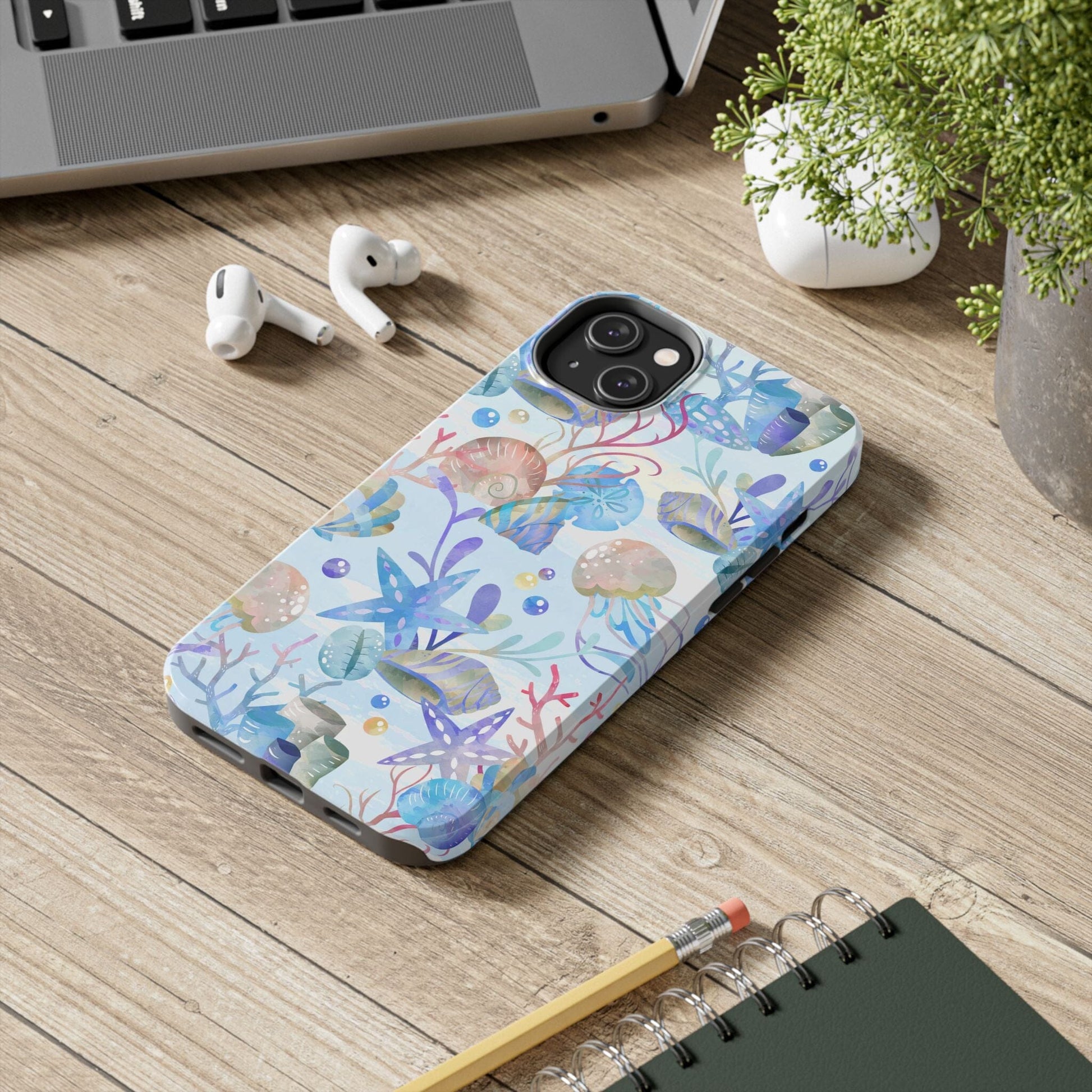 Vintage Seashell Phone Case • Beachy Summer Vibes Phone Case, Ocean Inspired Style fits most iPhone and Samsung Phones Phone Case Printify 