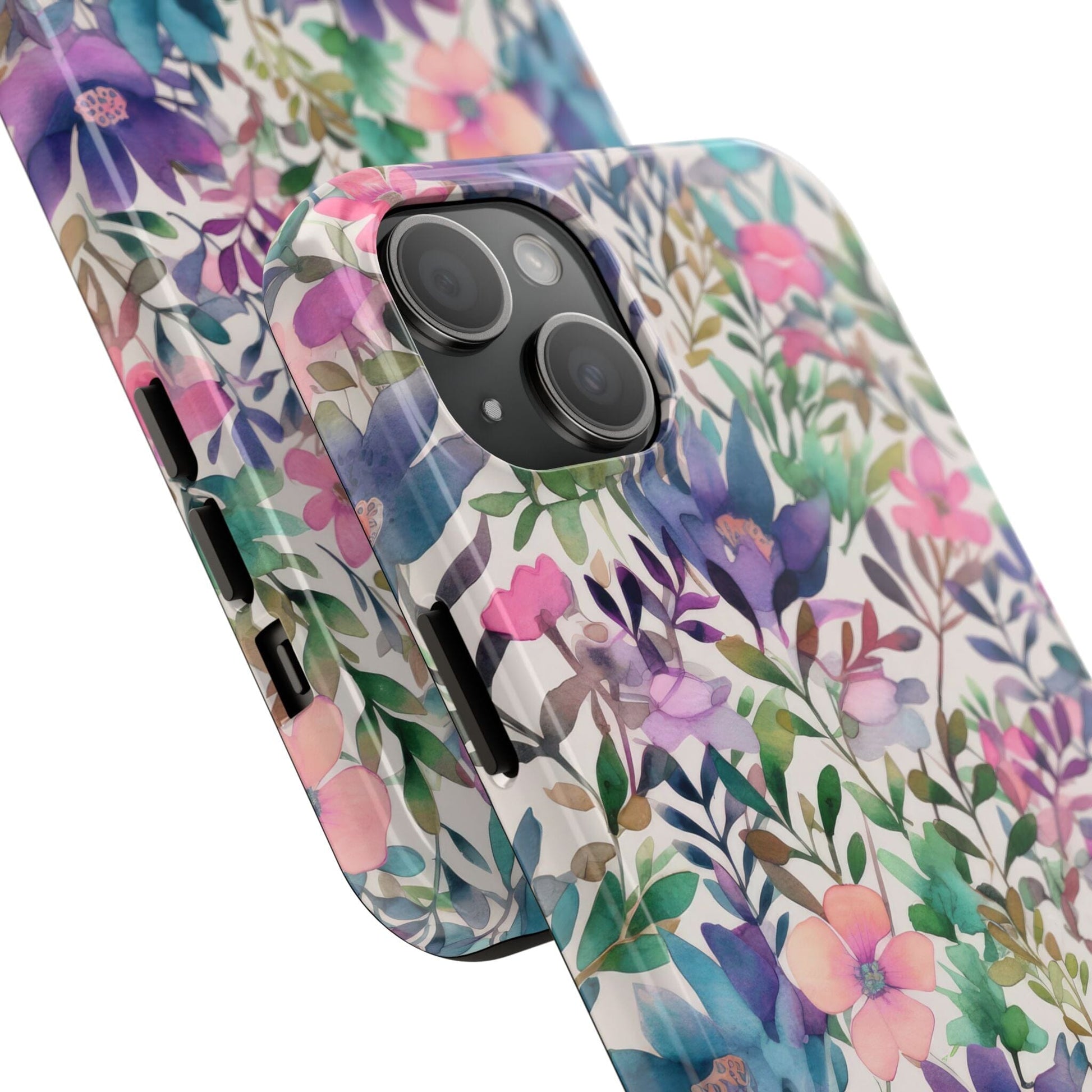 Petite Watercolor Flowers Tough Phone Case • Designed to fit Most iPhone and Samsung Phones Phone Case Printify 