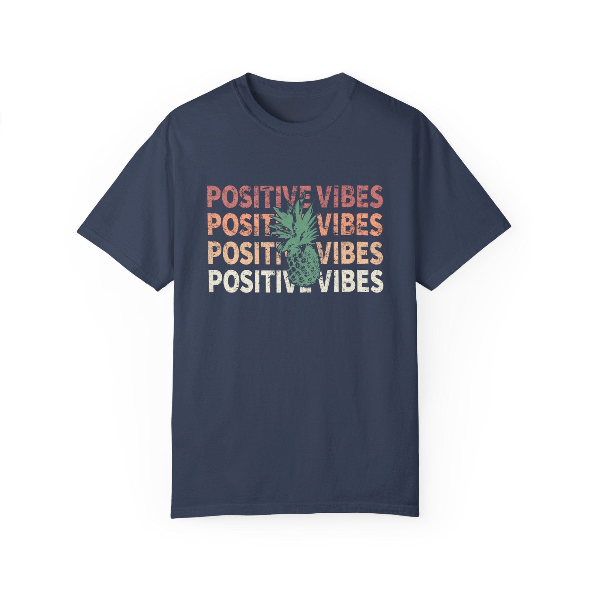 IVF Mama Pineapple Good Vibes Only Shirt | IVF Gifts | Fertility Faith Miracles | Infertility T-Shirt | Transfer Day Good Luck T-Shirt Printify Midnight S 