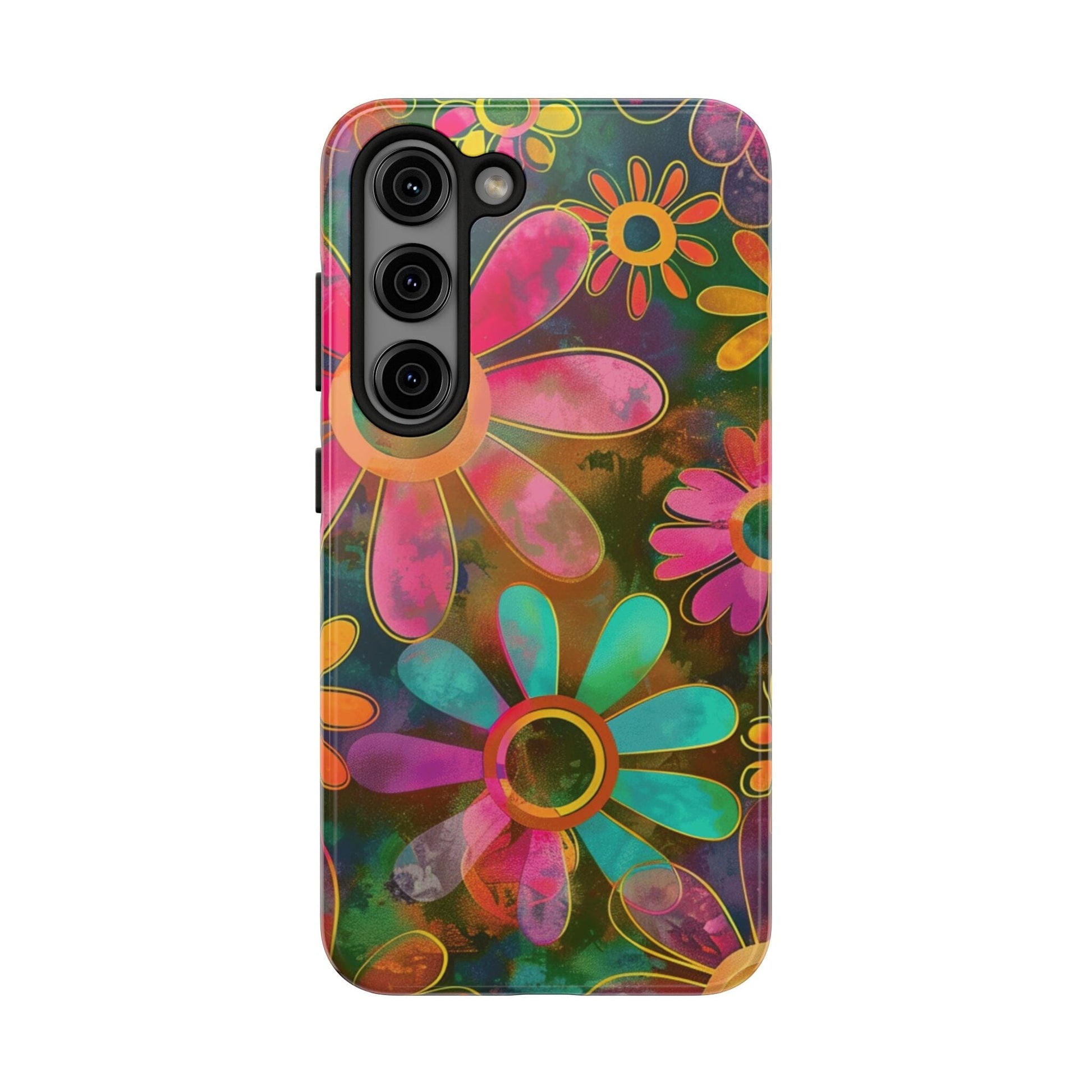 70s Retro Daisy Phone Case • Impact Resistant Cases Designed to fit Most iPhone and Samsung Phones Phone Case Printify Samsung Galaxy S23 