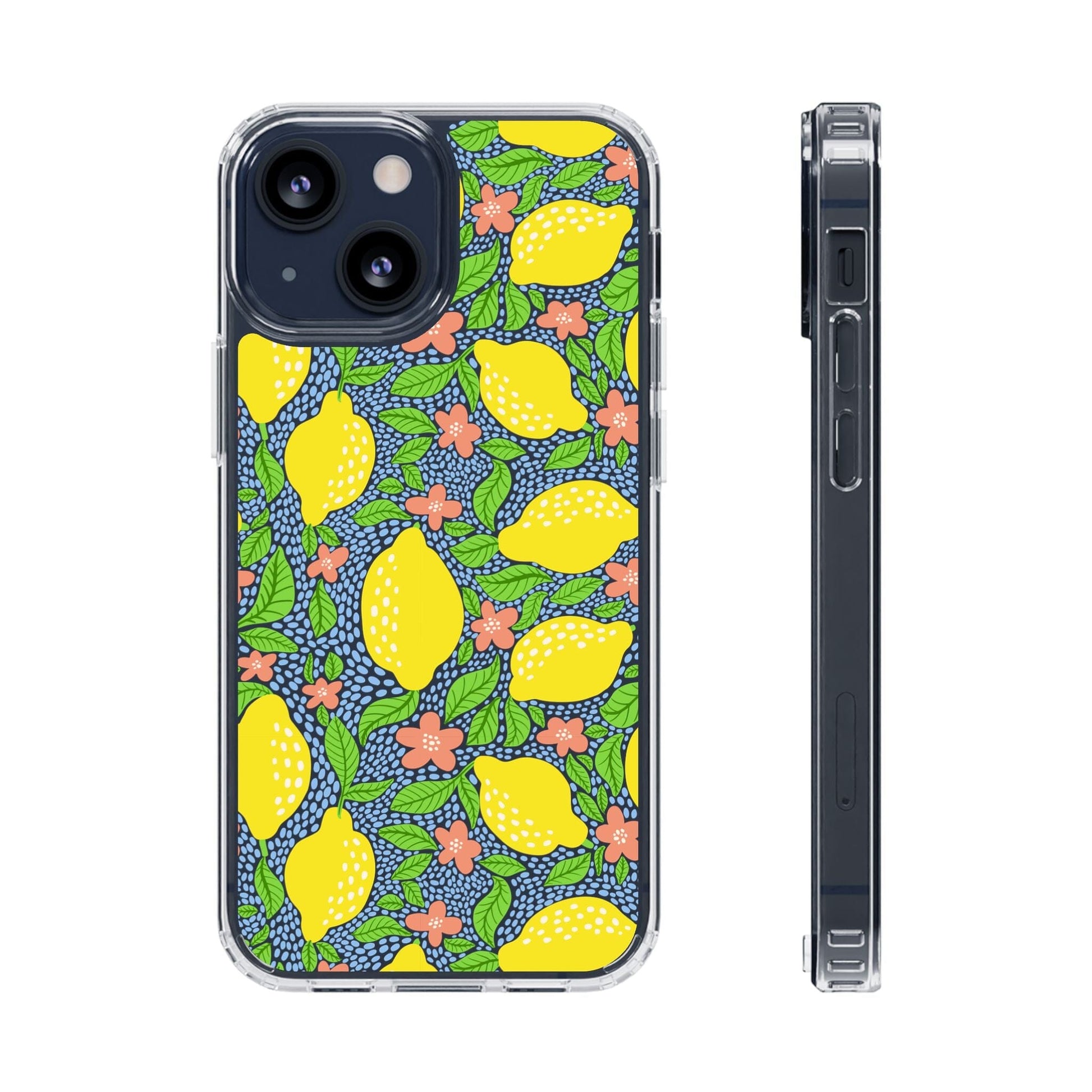 Clear iPhone 16 Pro Phone Case, Lemon Citron Coquette Phonecase • Designed to fit Most iPhone and Samsung Models Phone Case Printify iPhone 13 Mini Without gift packaging 