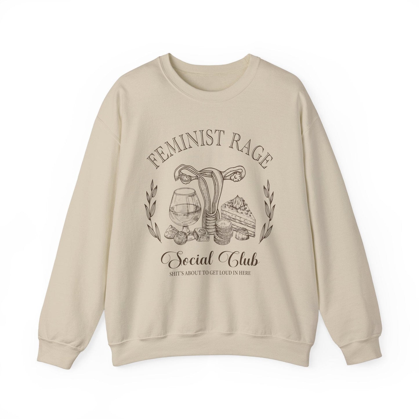 Feminist Shirts ~ Feminist Rage Social Club Sweatshirt Sweatshirt Printify 