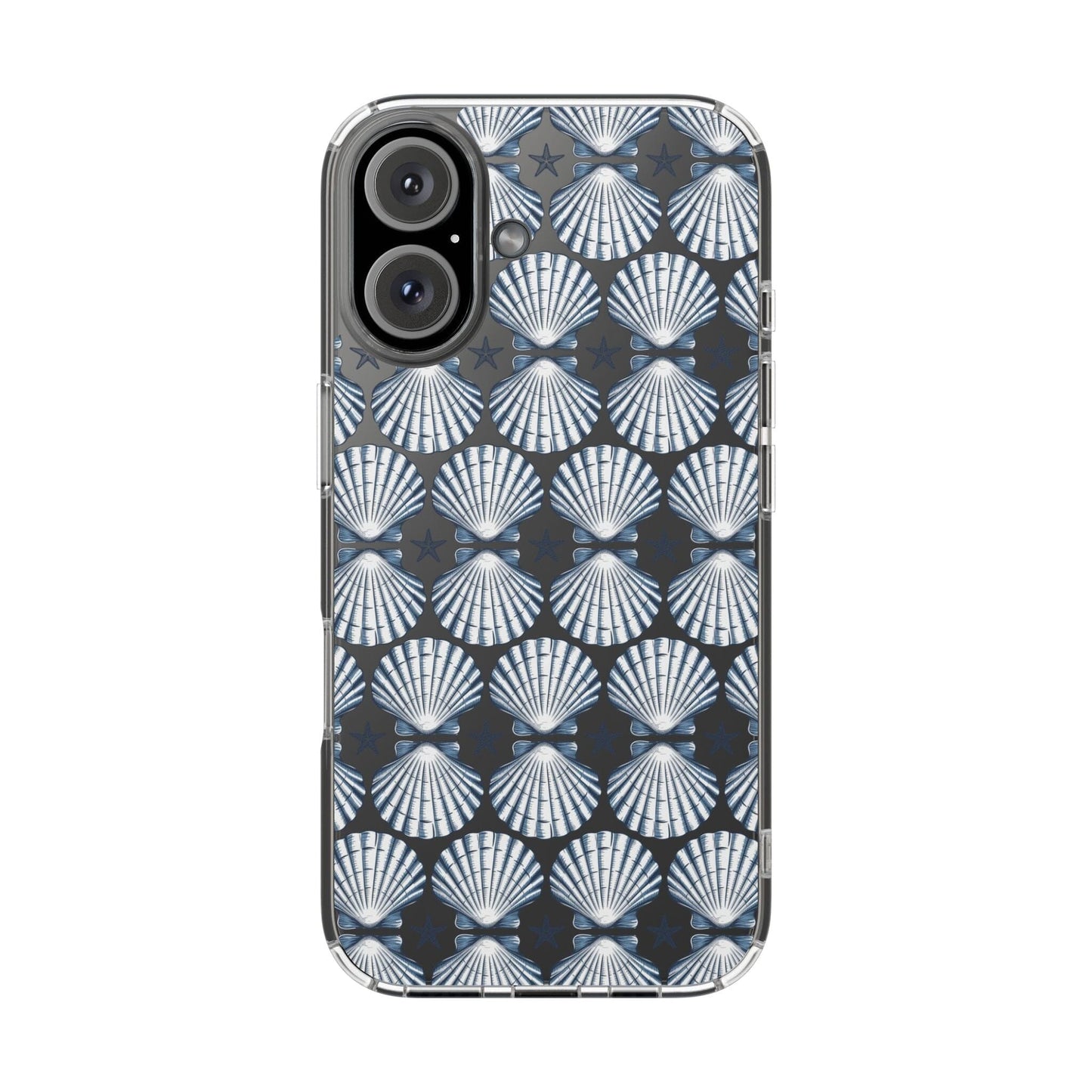 Meet Me At The Beach, iPhone 16 Clear Phone Case, Summer Vibes Seashell Phone Cases, iPhone 16 Pro, iPhone 15 Plus, 14 Pro, Samsung Galaxy Phone Case Printify iPhone 16 Without gift packaging 