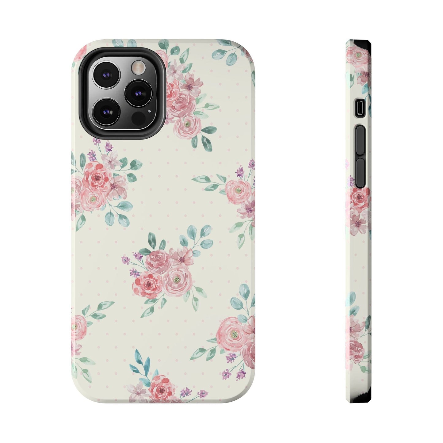 Vanilla Coquette Phone Case, Vintage Floral Phonecases, Summer Phone Cases, Cute Trendy Flower iPhone Case for 12 Mini 13 14 Pro 15 Pro Max Phone Case Printify iPhone 12 Pro 