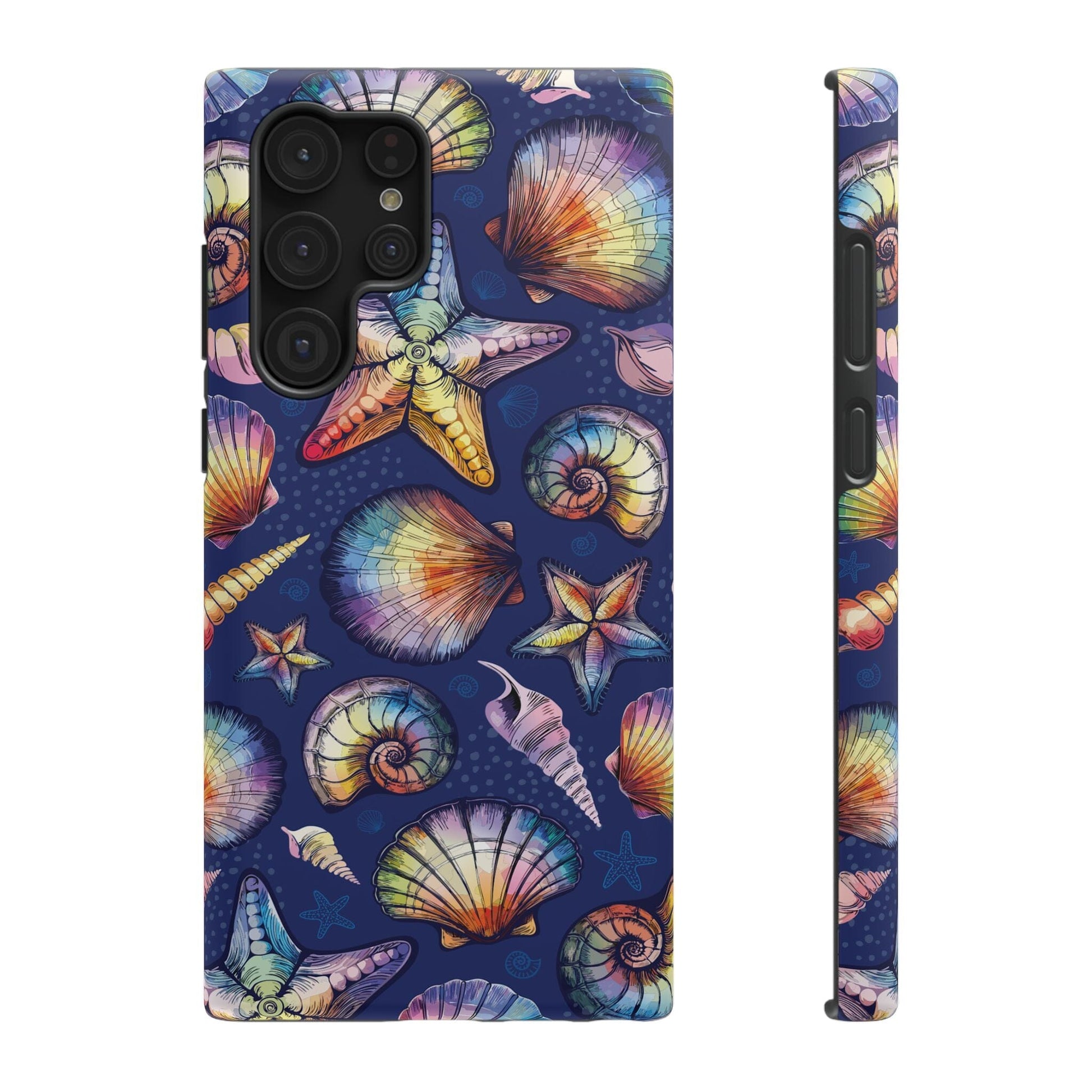 Rainbow Seashell Phone Case • Designed to fit most iPhone and Samsung Phones Phone Case Printify Samsung Galaxy S22 Ultra Matte Without gift packaging